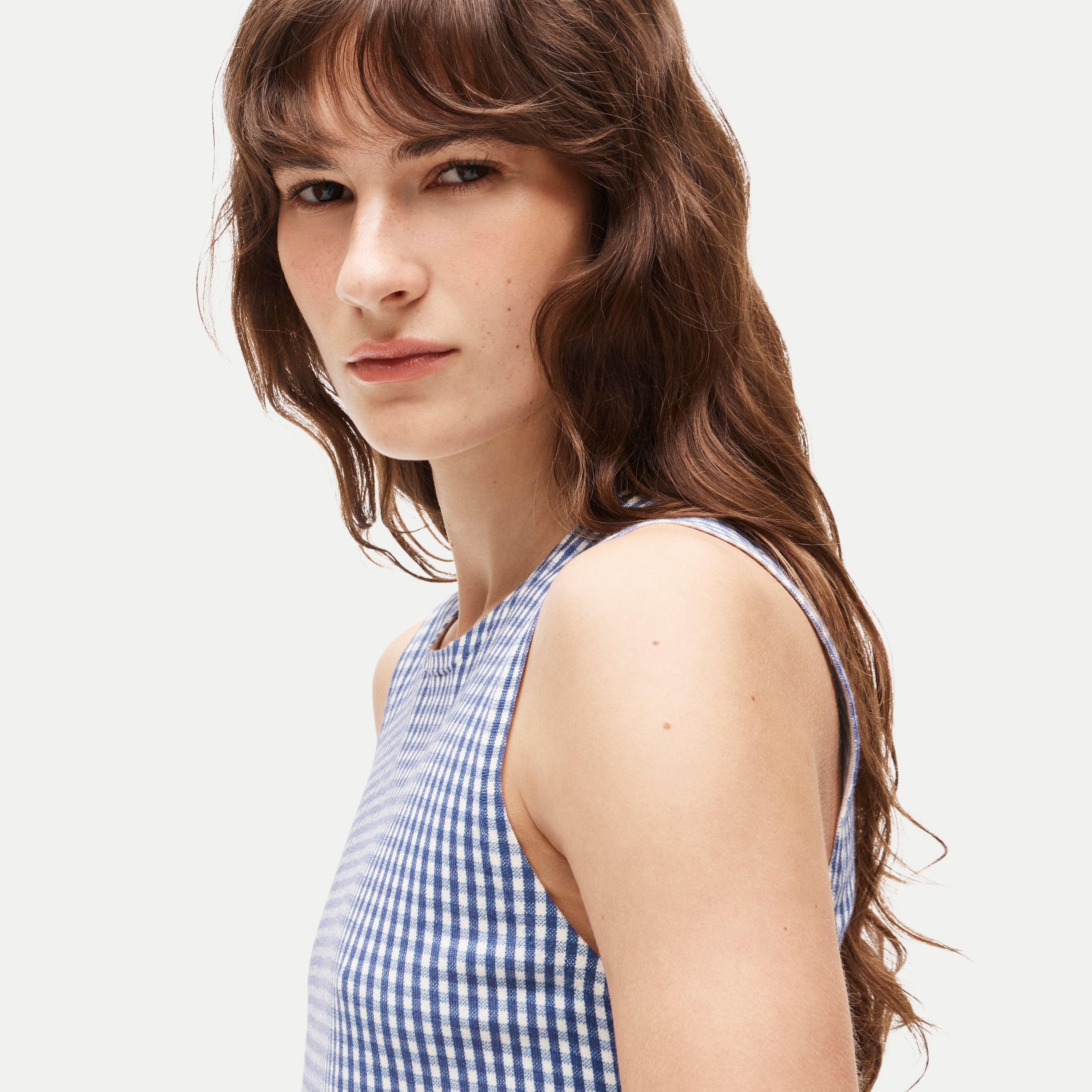 Jackie Sweater Shell In Gingham For Women | J.Crew