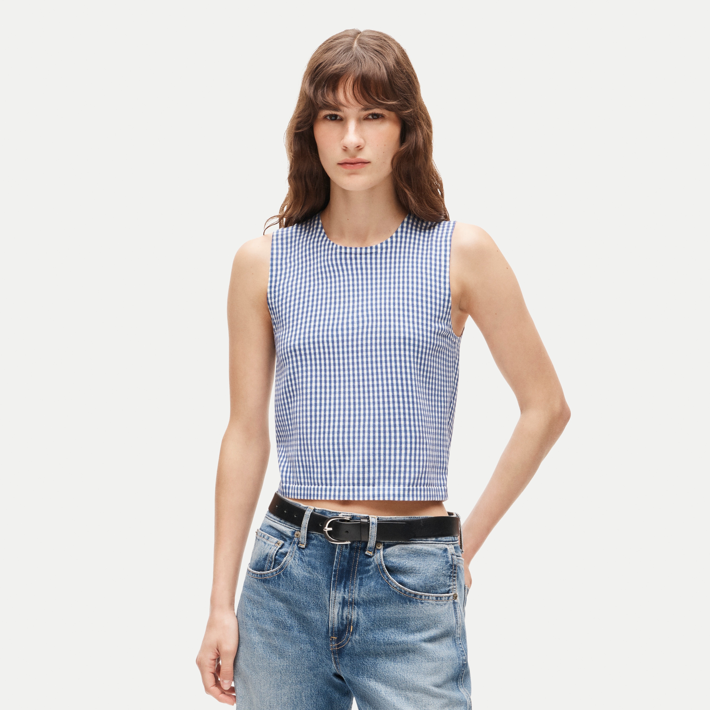Jackie Sweater Shell In Gingham For Women | J.Crew