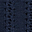 Open-knit V-neck sweater in linen blend NAVY
