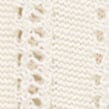 Open-knit V-neck sweater in linen blend IVORY