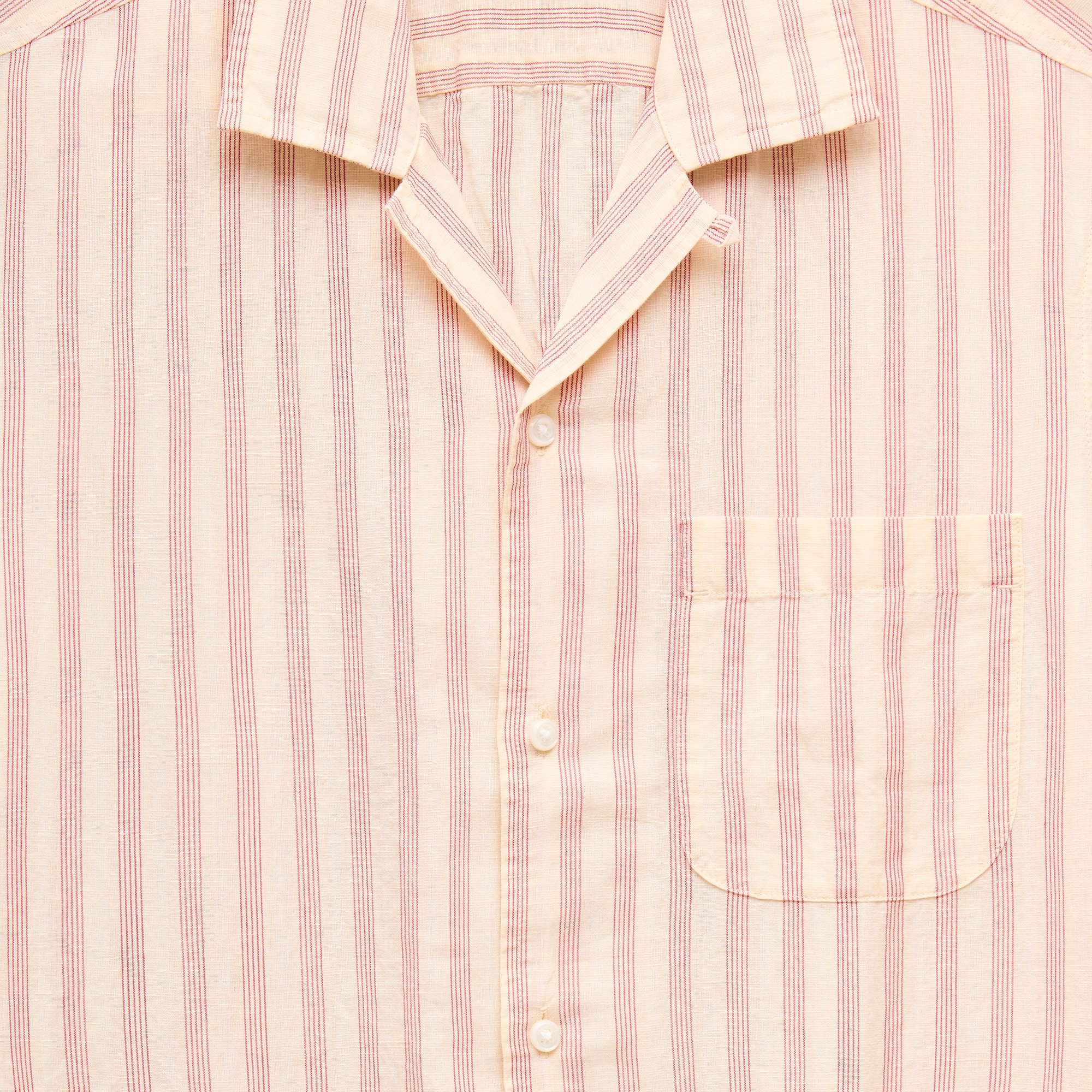 てつや【希少】ゴーシュVintage Cotton Open Collar Short-sleeve Camp-collar Shirt In Cotton Linen–blend For Men