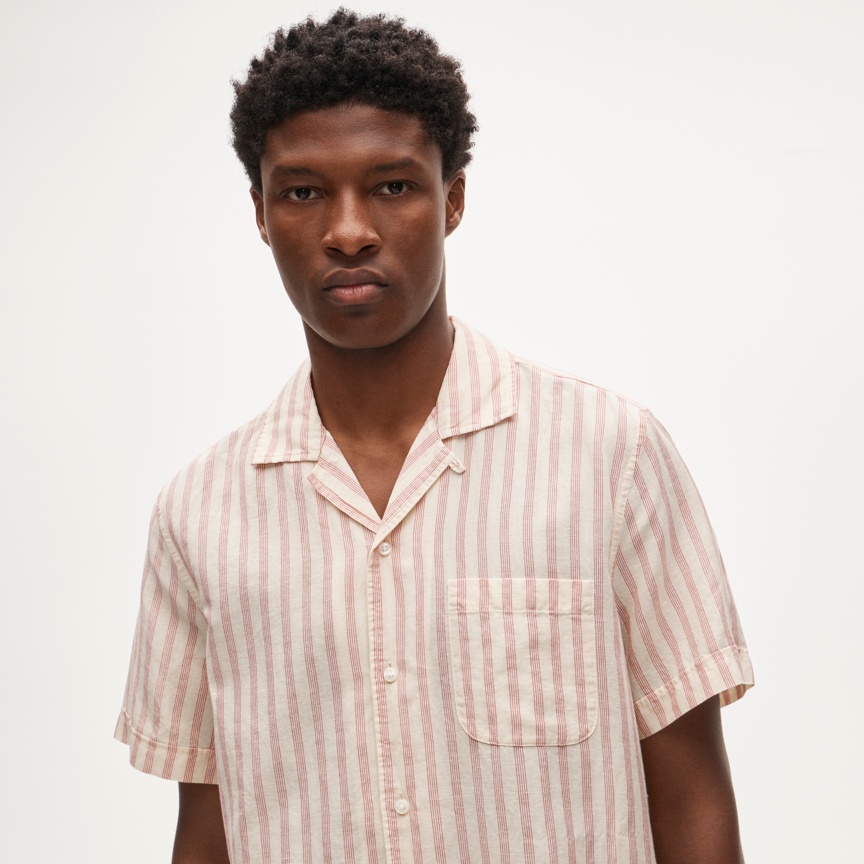 Short-sleeve Camp-collar Shirt In Cotton-linen Blend For Men | J.Crew