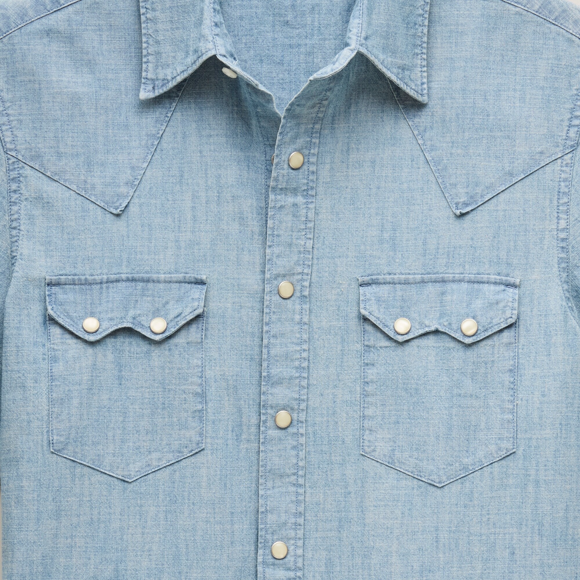 Echeveria Linenwool shirts ovy サイズ1 Short-sleeve Chambray Western Shirt For Men | J.Crew