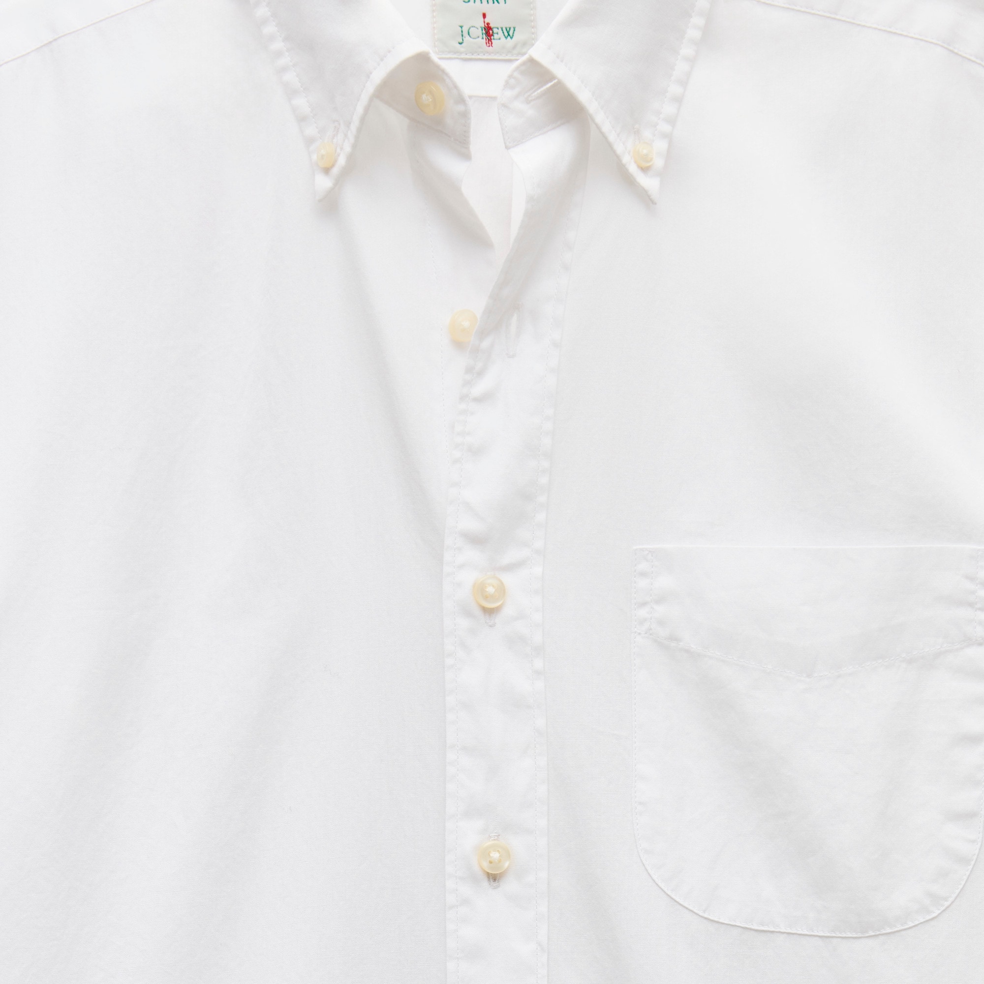 Poplin shirt with button-down collar