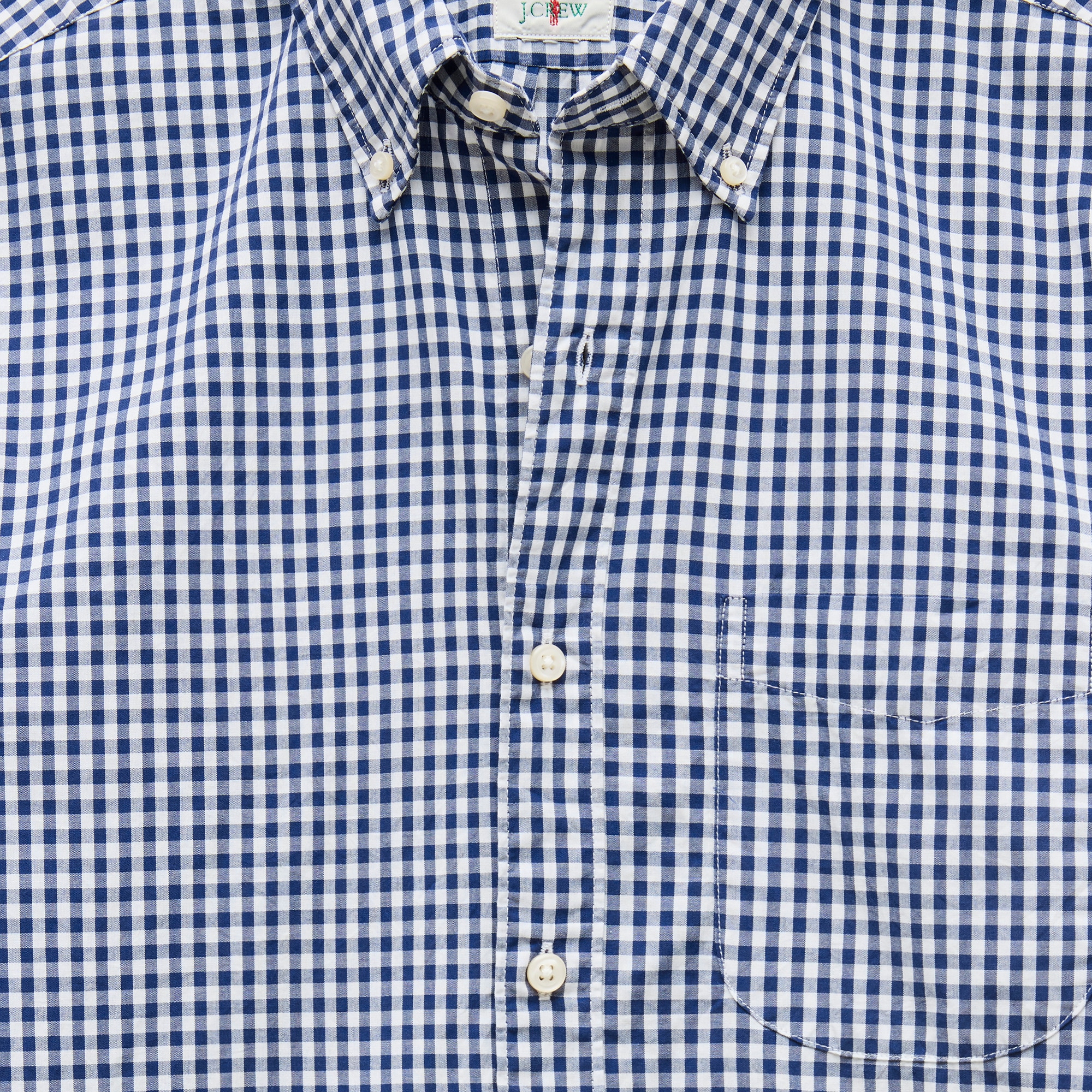 Poplin shirt with button-down collar
