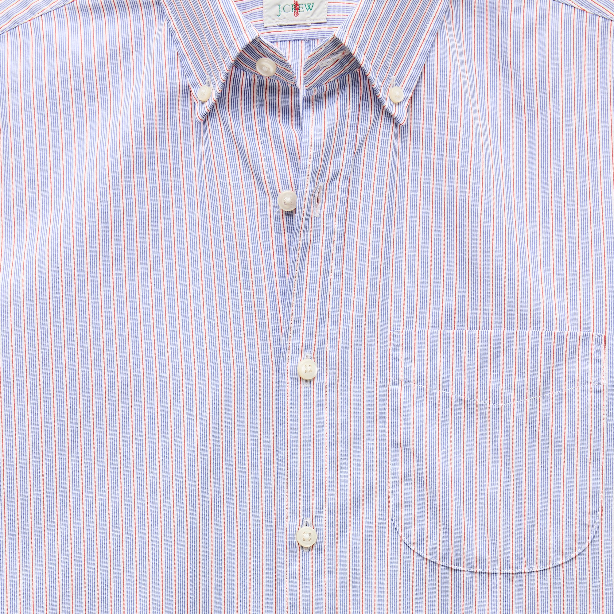 Poplin shirt with button-down collar