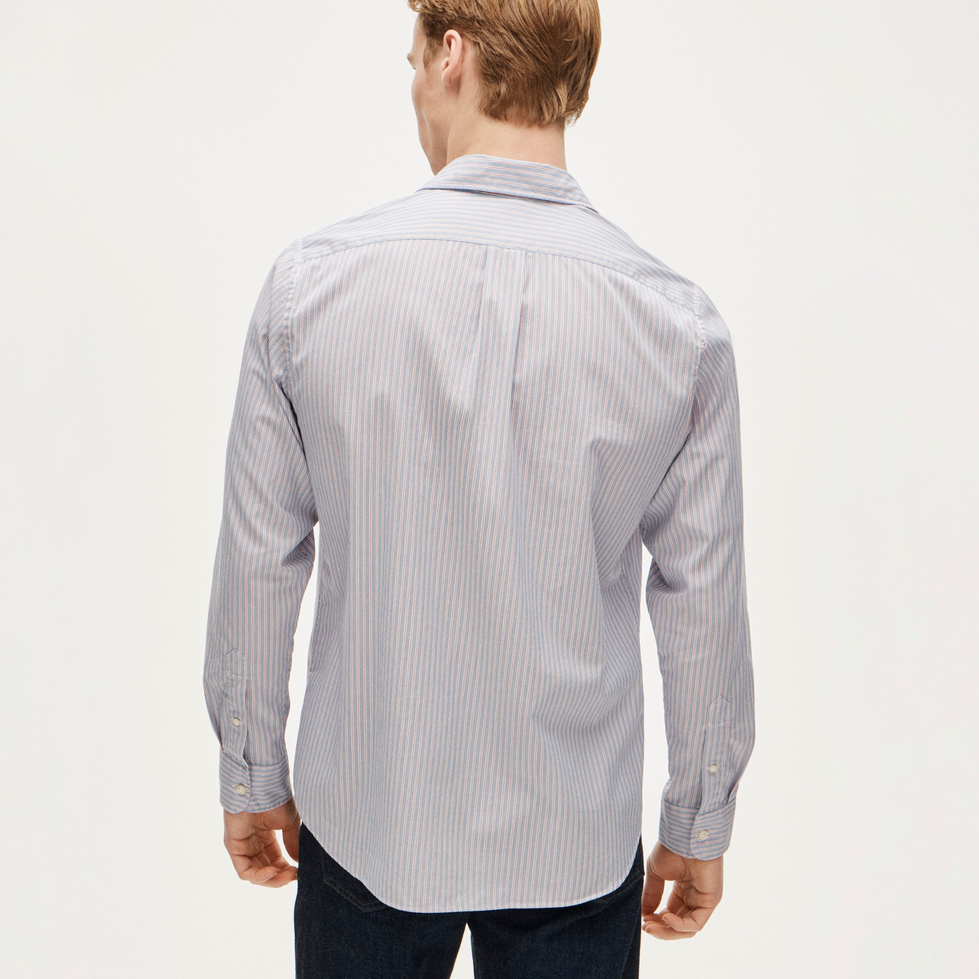Poplin shirt with button-down collar