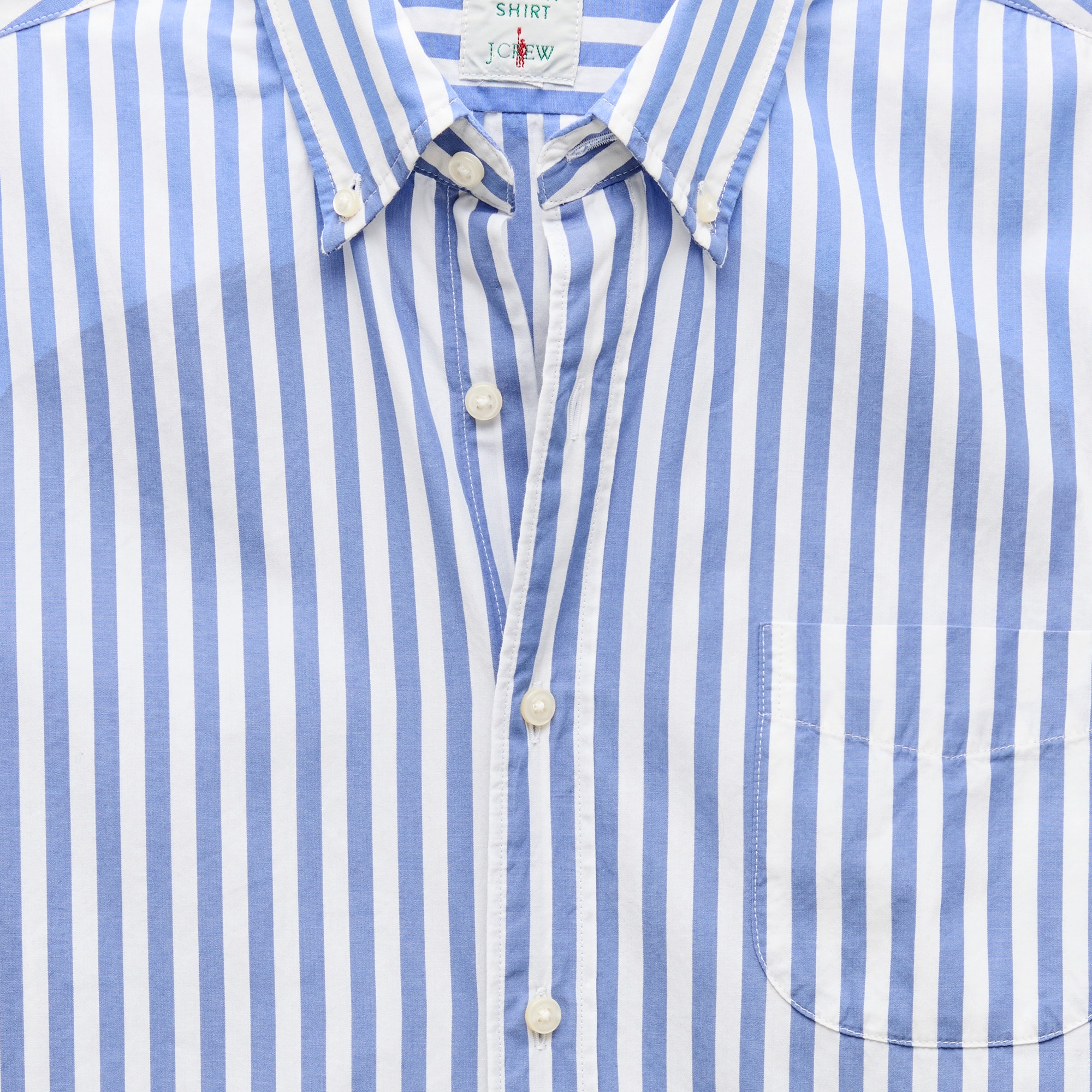 Poplin shirt with button-down collar