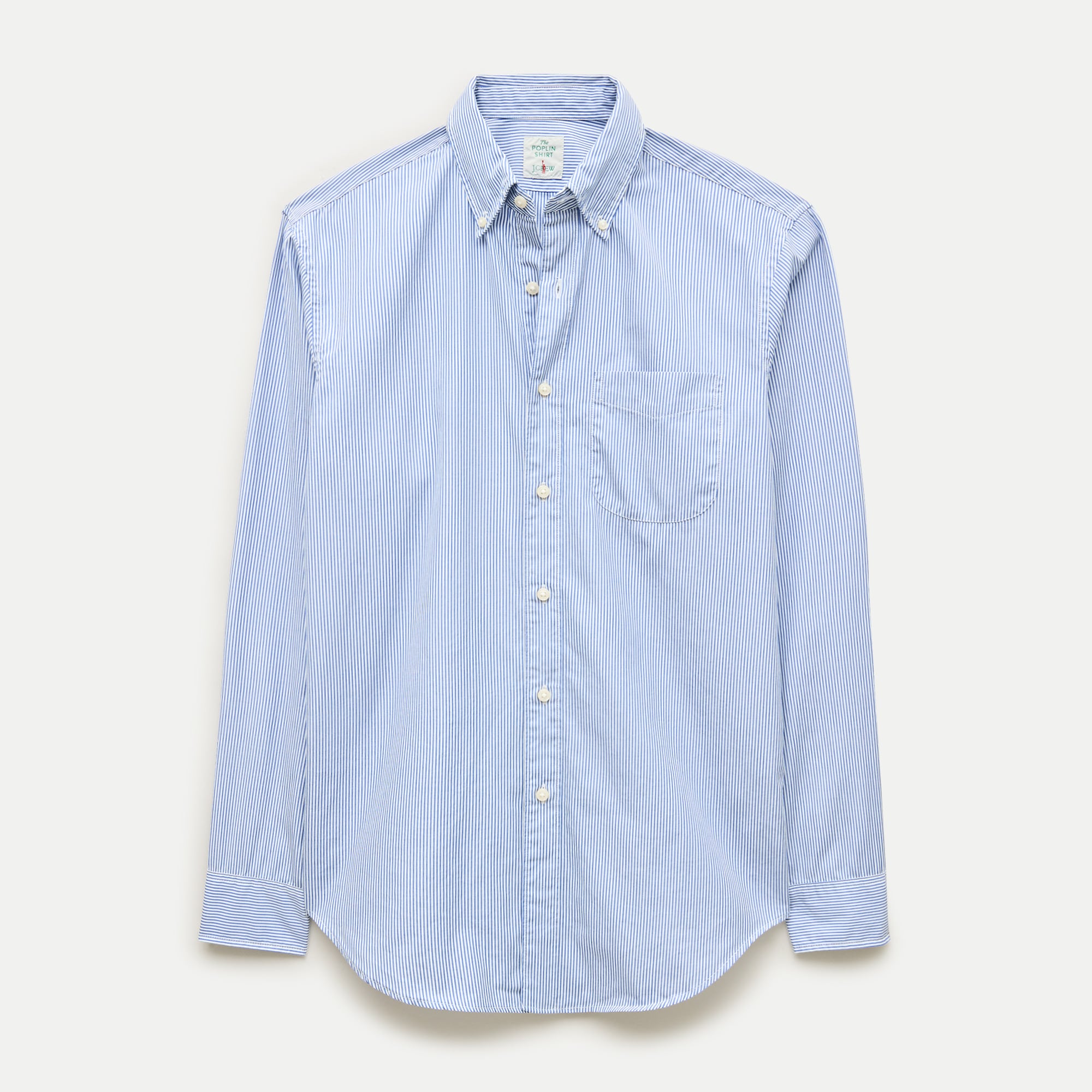 Poplin shirt with button-down collar - thumbnail 7