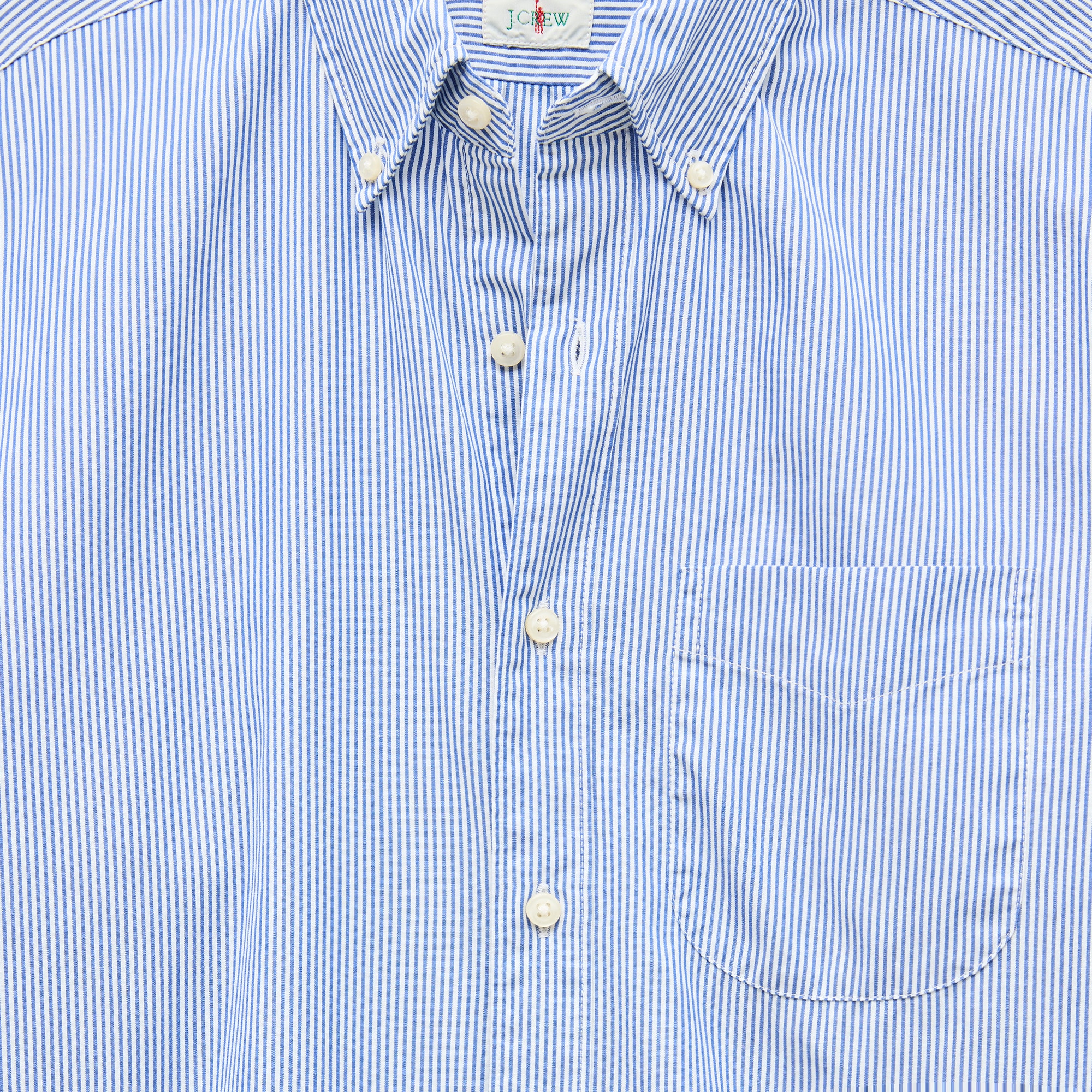 Poplin shirt with button-down collar