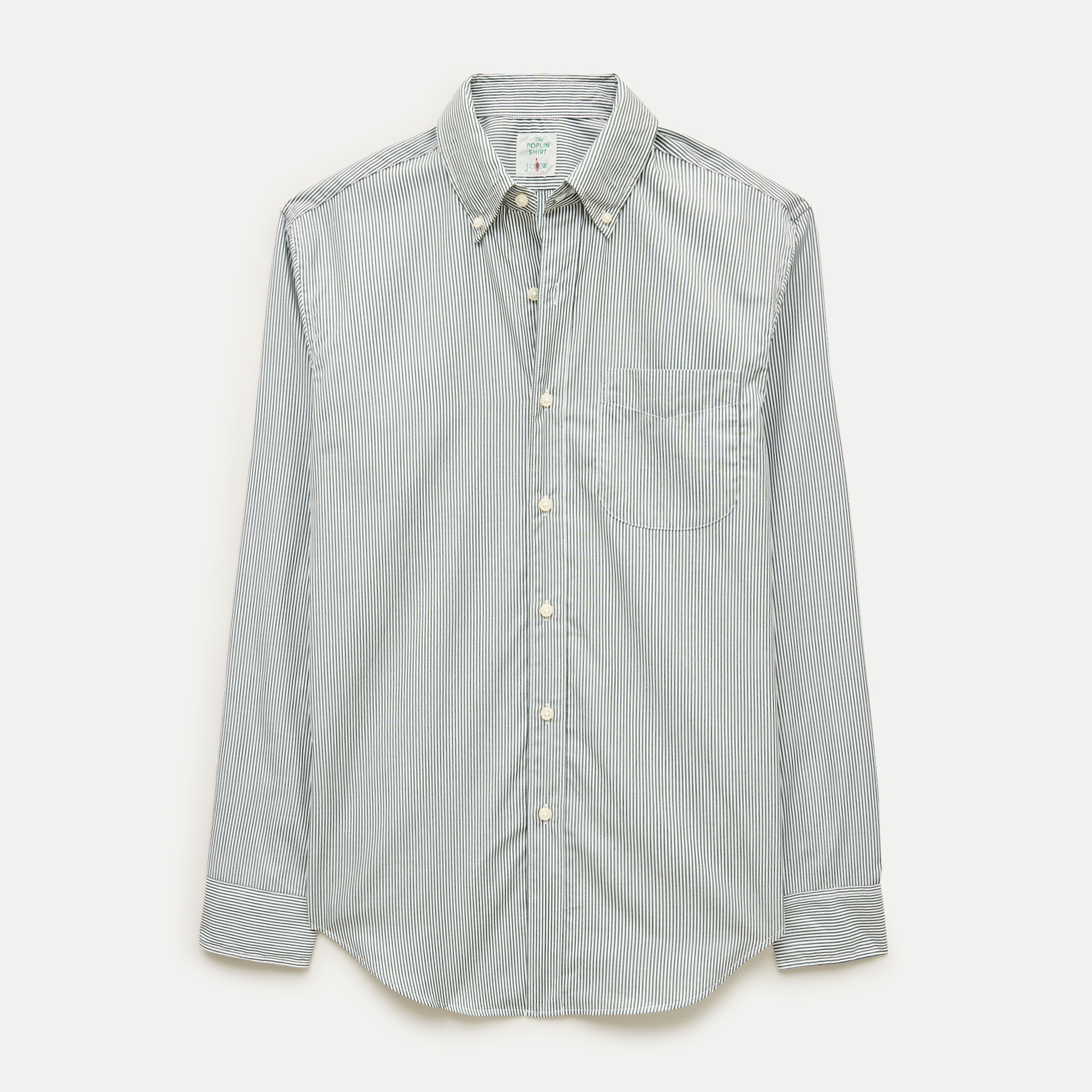 Poplin shirt with button-down collar