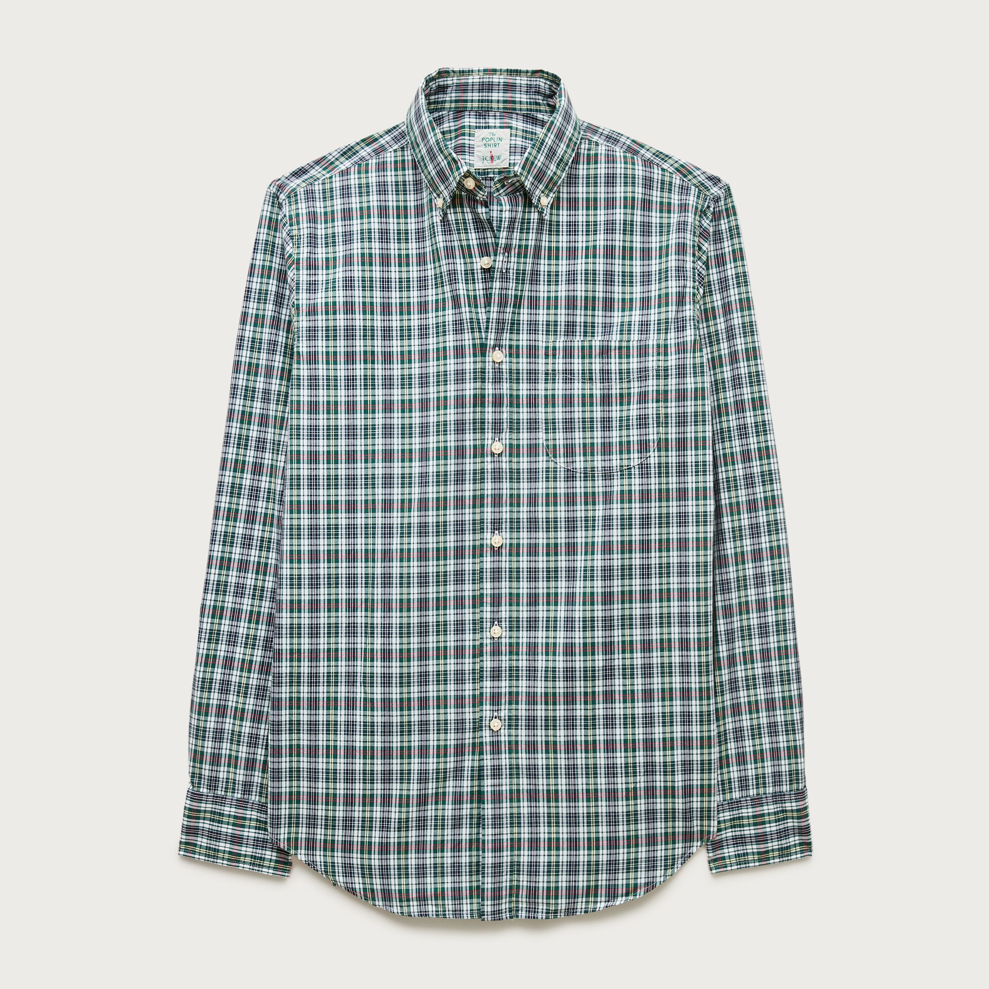  Poplin shirt with button-down collar