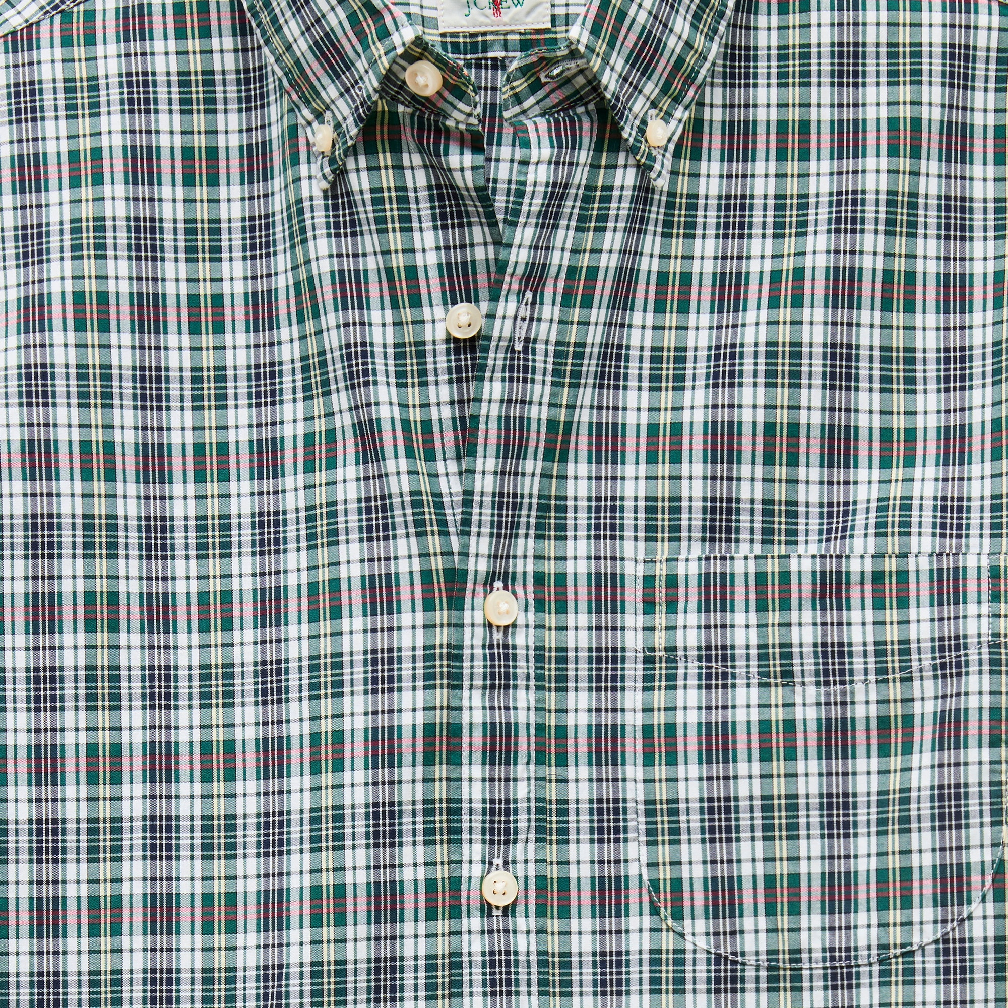 Poplin shirt with button-down collar