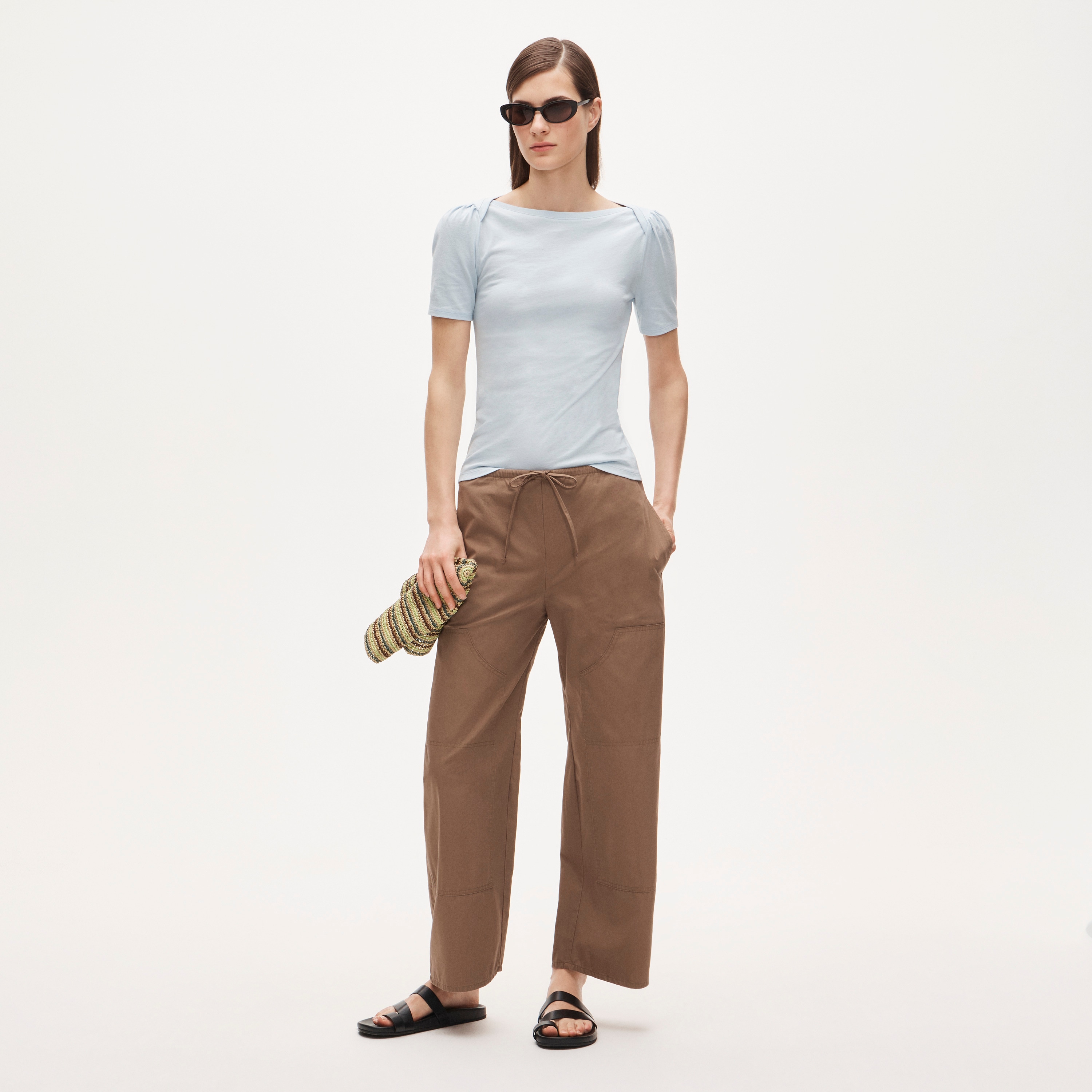 Vintage jersey puff-sleeve T-shirt