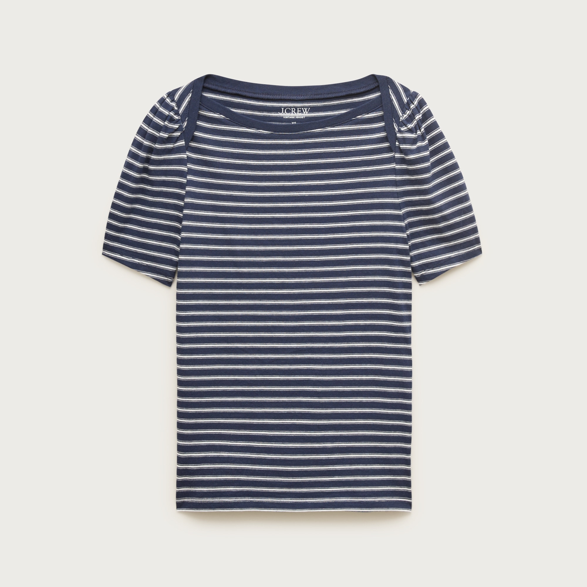 Vintage jersey puff-sleeve T-shirt in stripe
