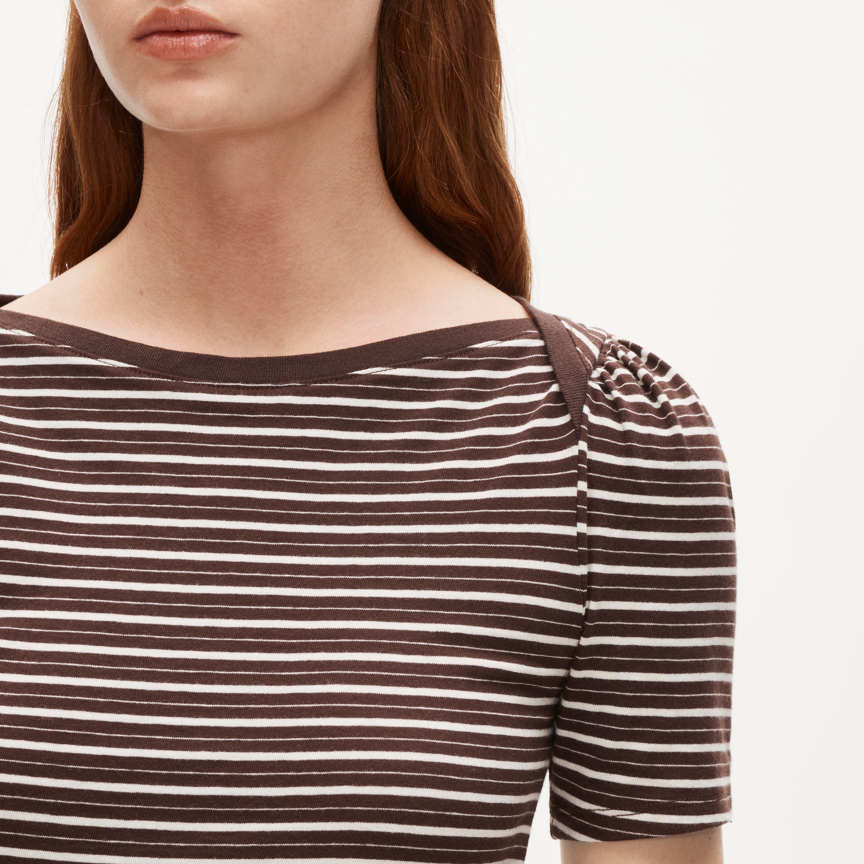 Vintage Jersey Puff-sleeve T-shirt In Stripe For Women | J.Crew