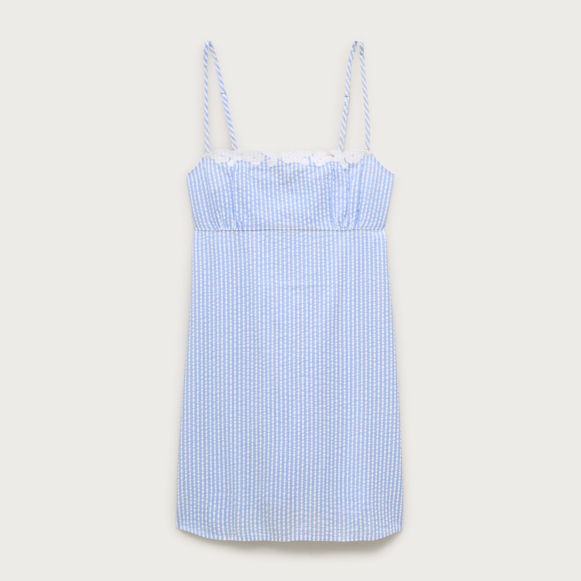 Lace-trim nightgown in seersucker from J.Crew - $89.50