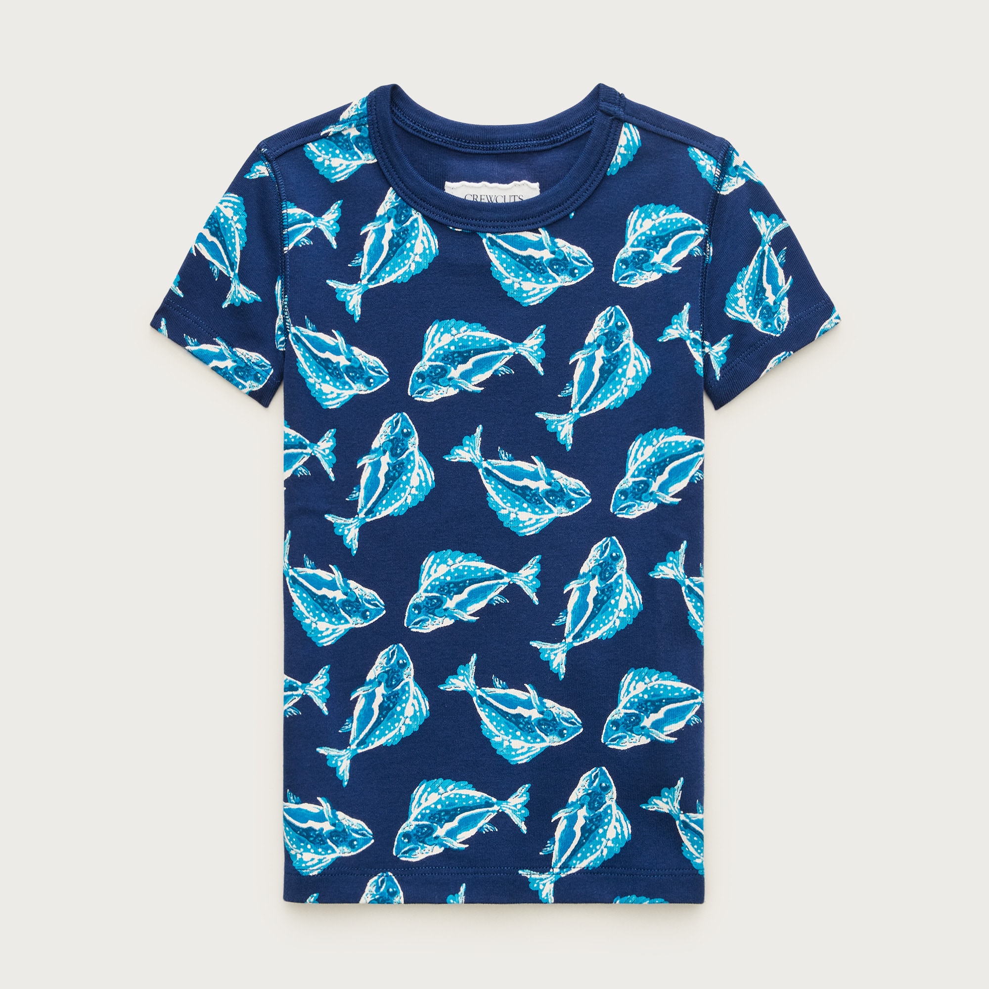 Kids' short-sleeve cotton pajama set in prints