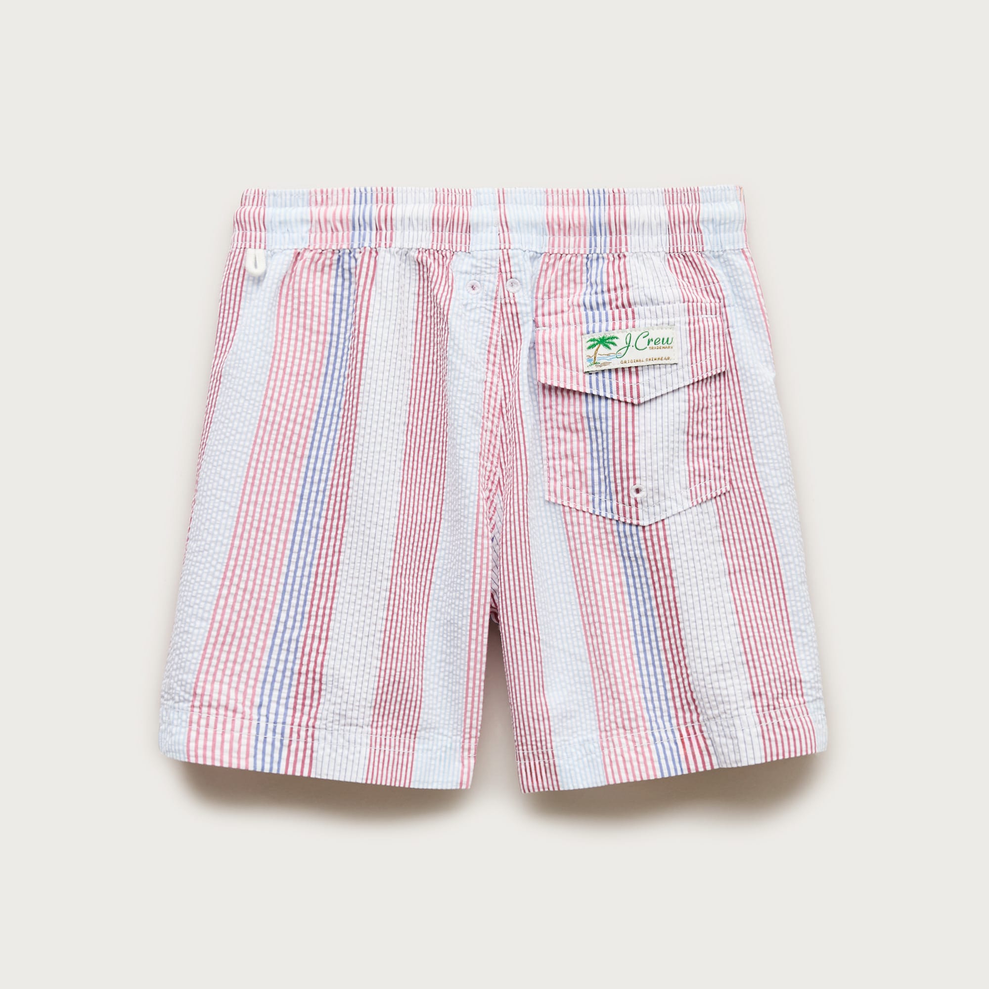 Kids' swim trunk in seersucker