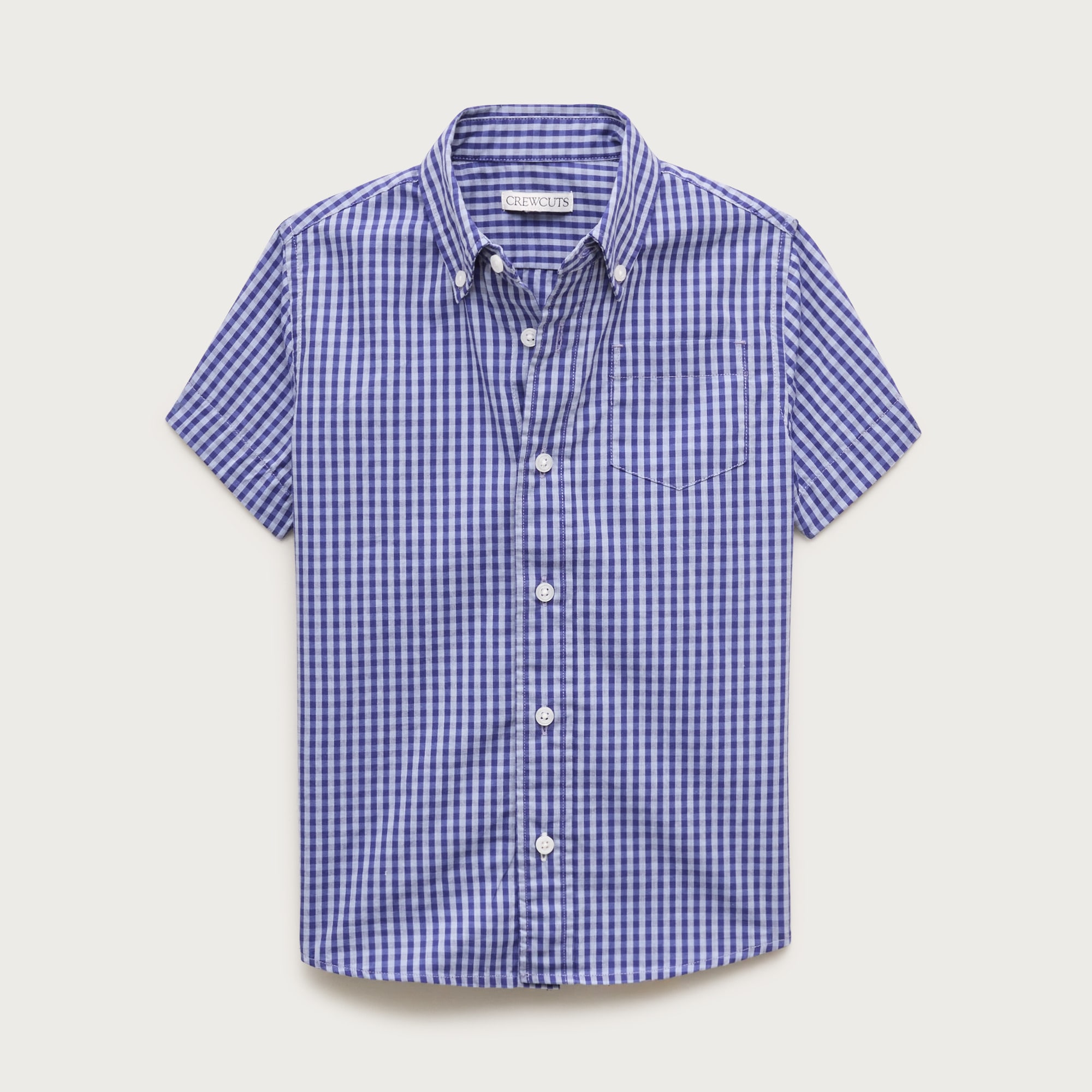Kids' short-sleeve poplin button-down in gingham from J.Crew - $55