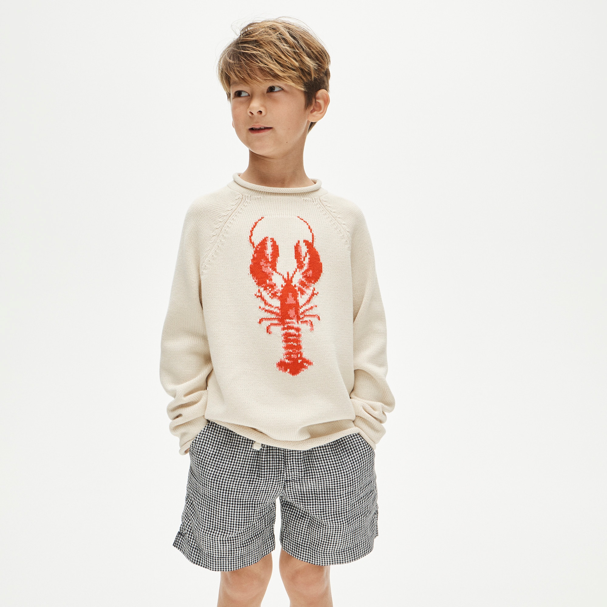 Kids' 1988 lobster intarsia Rollneck™ sweater