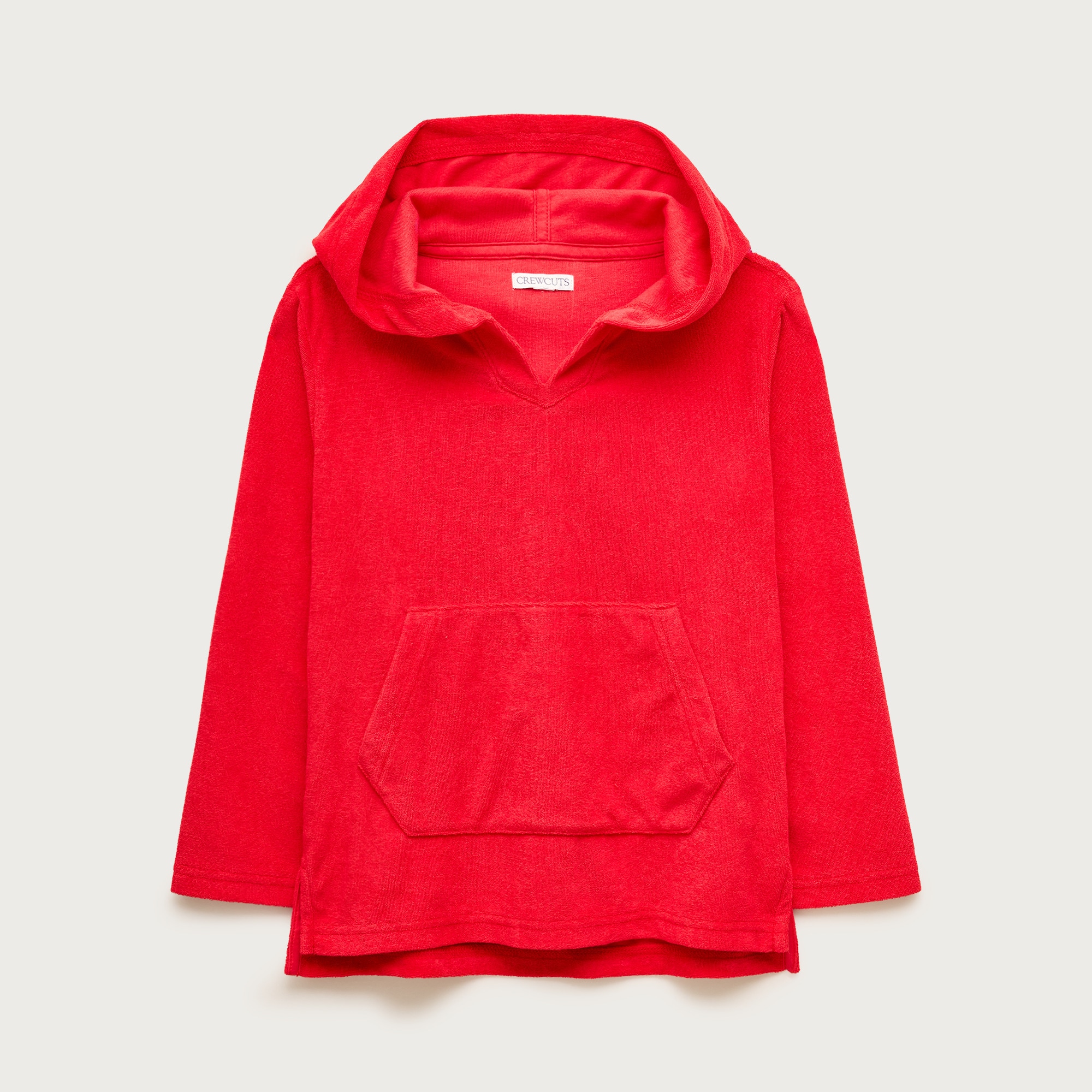 Kids' hooded pullover in towel terry