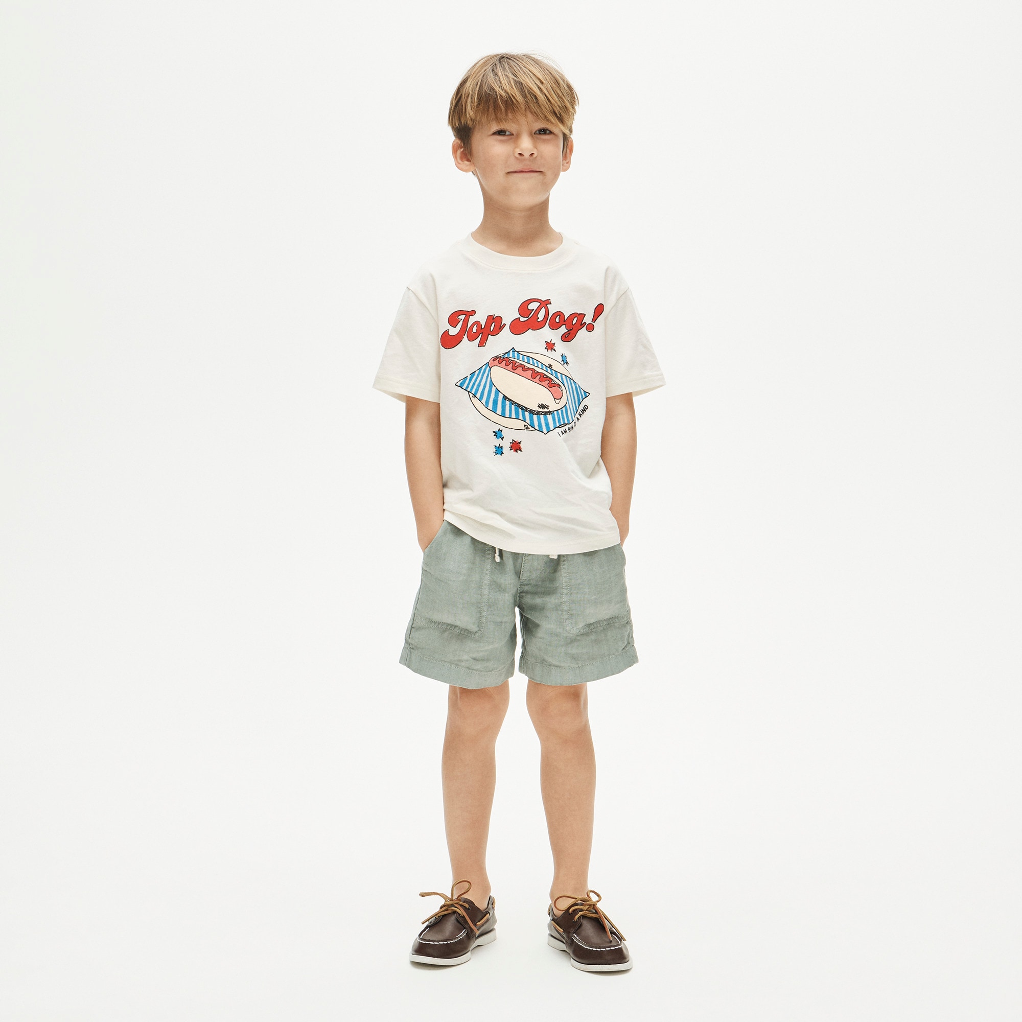 Kids' short-sleeve "Top dog" graphic T-shirt