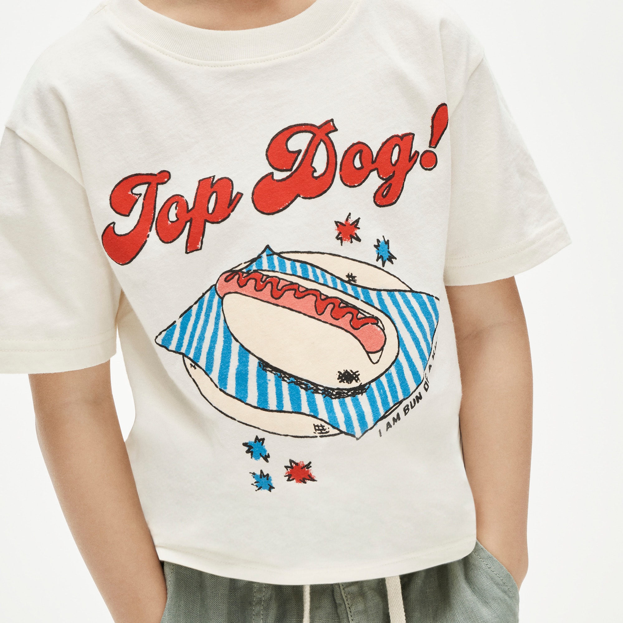 Kids' short-sleeve "Top dog" graphic T-shirt