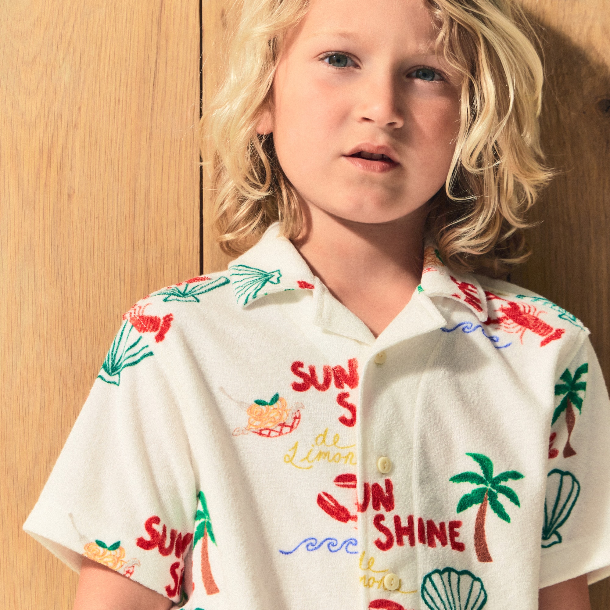 Kids' Towel Terry Shirt In Vacation Print For Boys | J.Crew