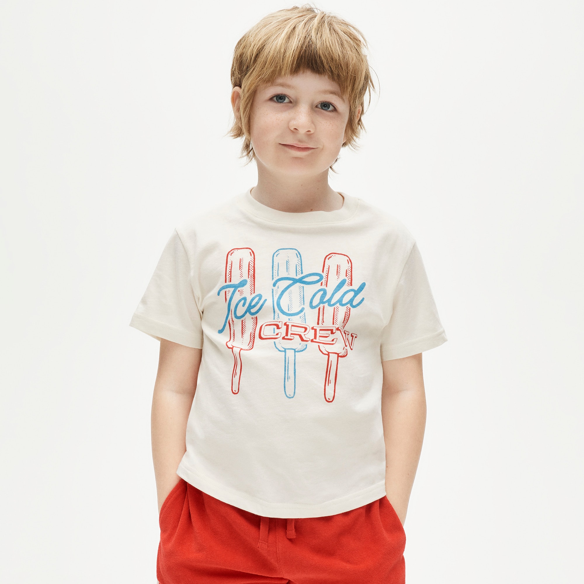 Kids' short-sleeve "Ice cold crew" graphic T-shirt