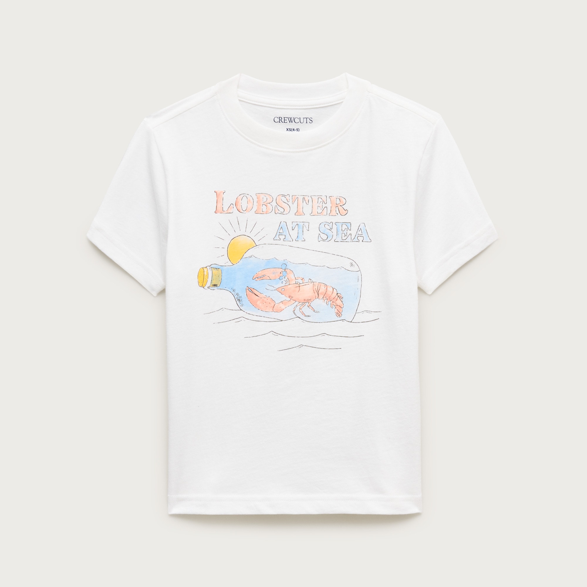 Kids' short-sleeve "Lobster at sea" graphic T-shirt