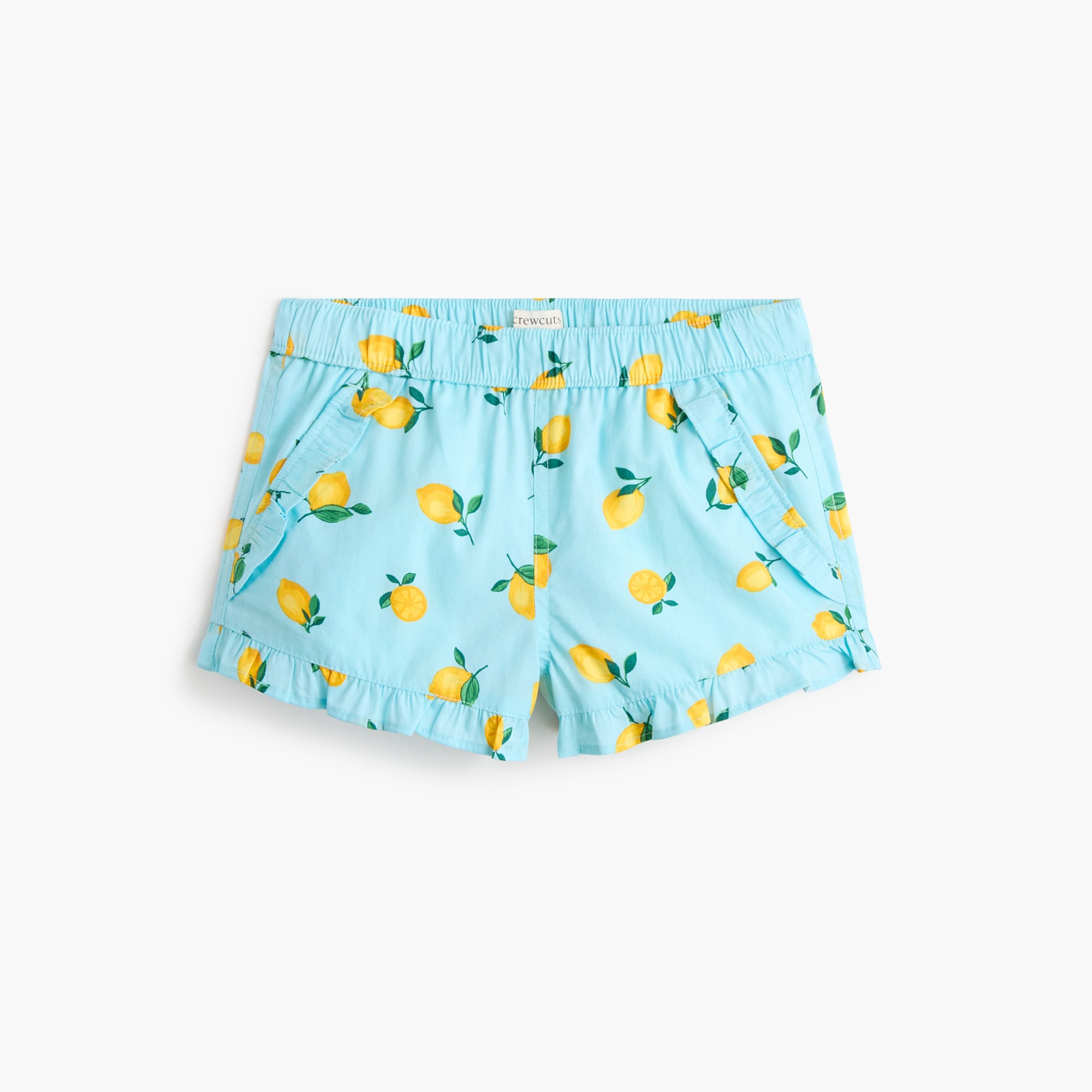 girls' poplin lemon short for girls
