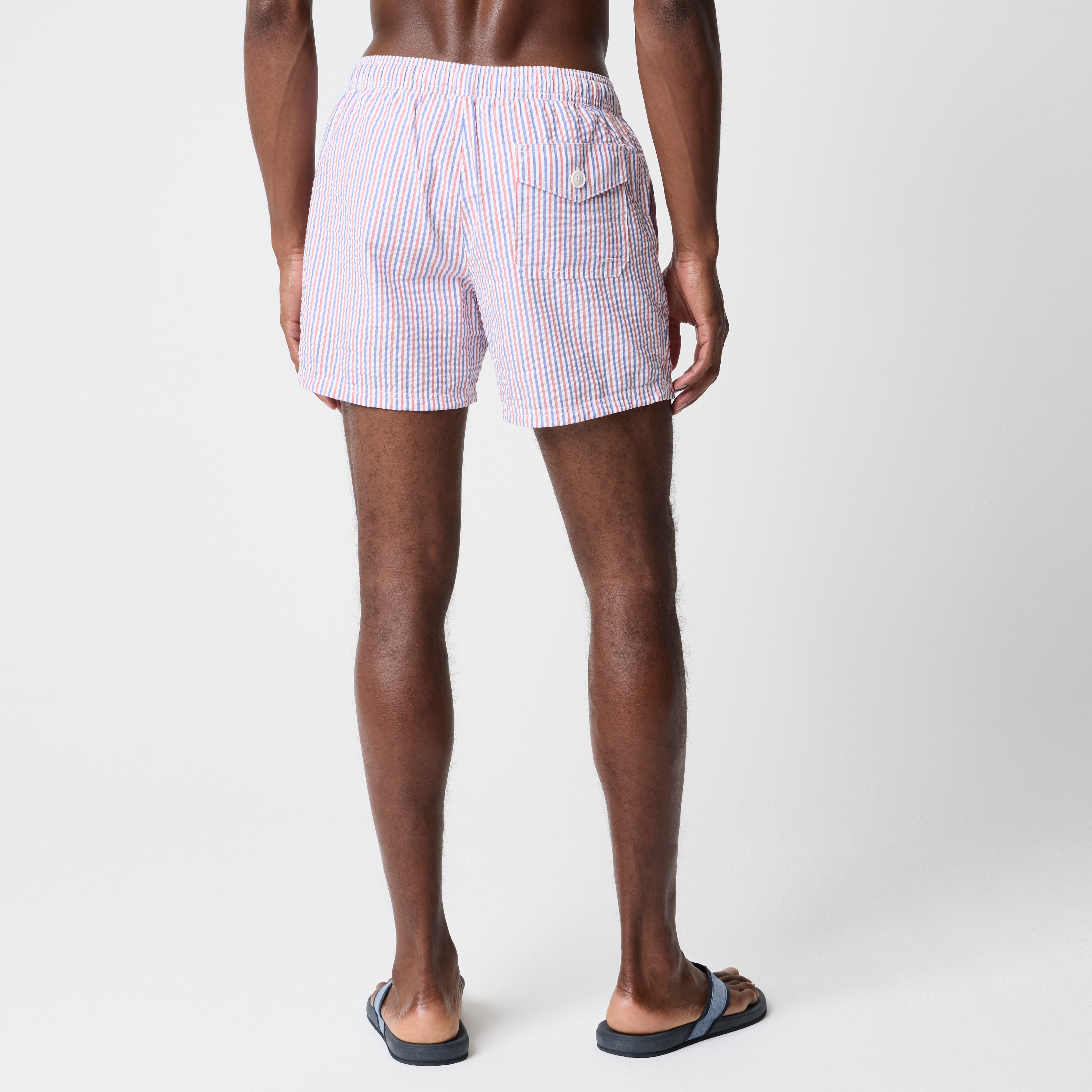 5" seersucker compression-lined swim trunk - image 3