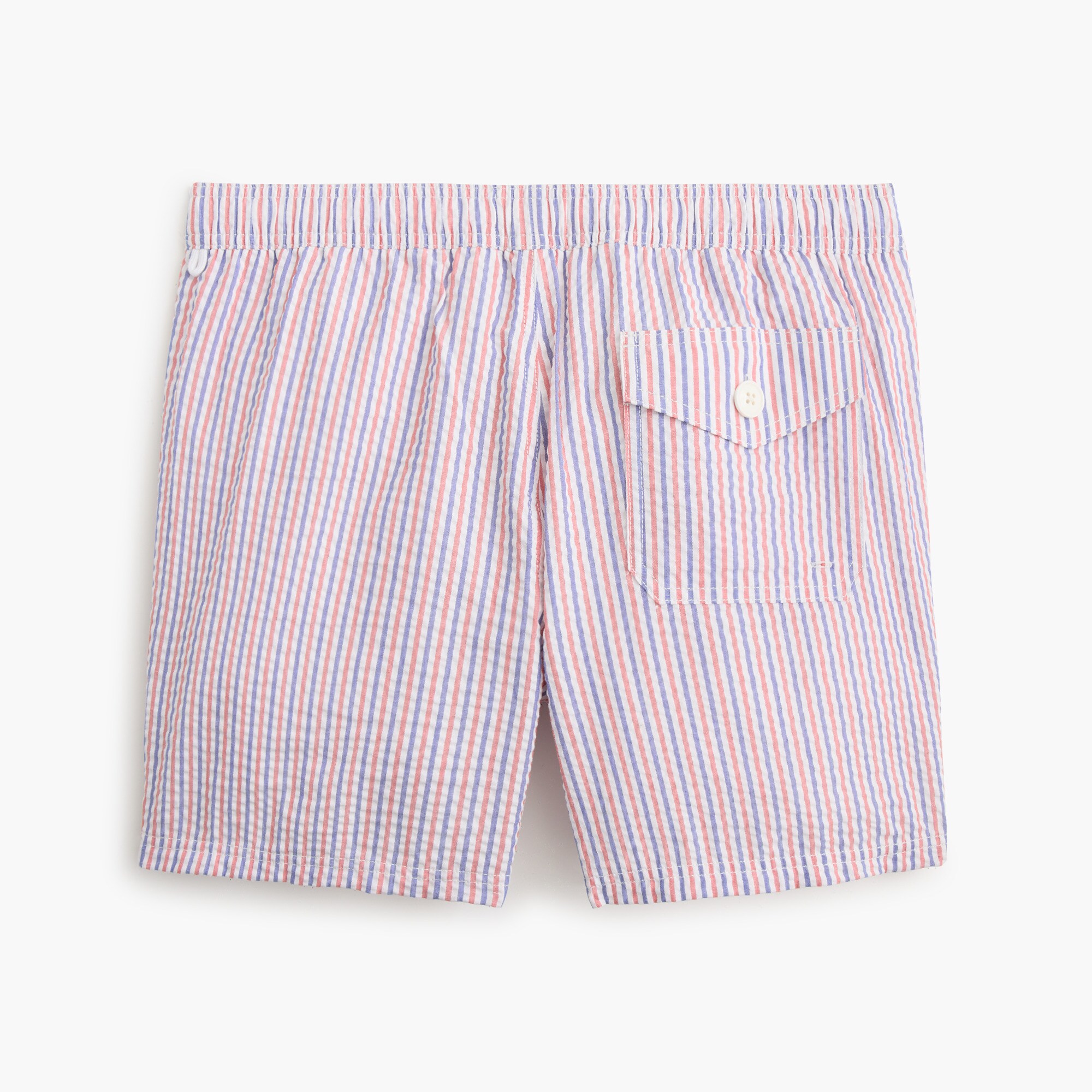 5" seersucker compression-lined swim trunk