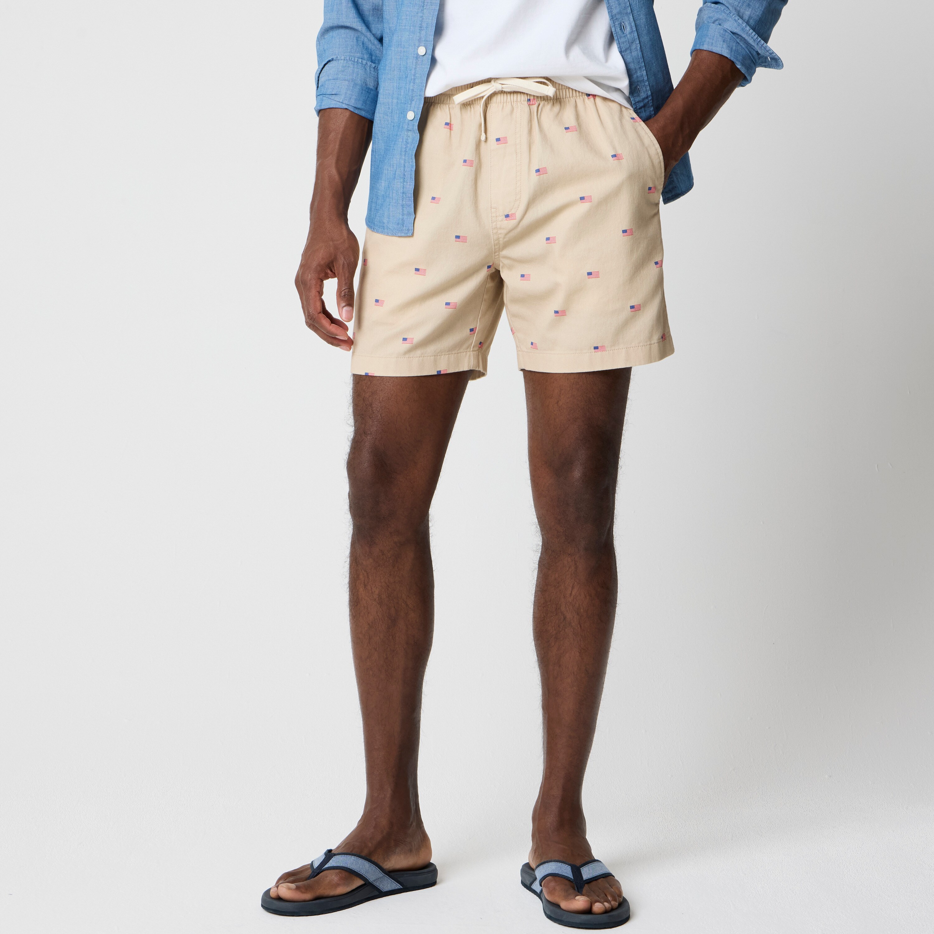 Drawstring flag dock short