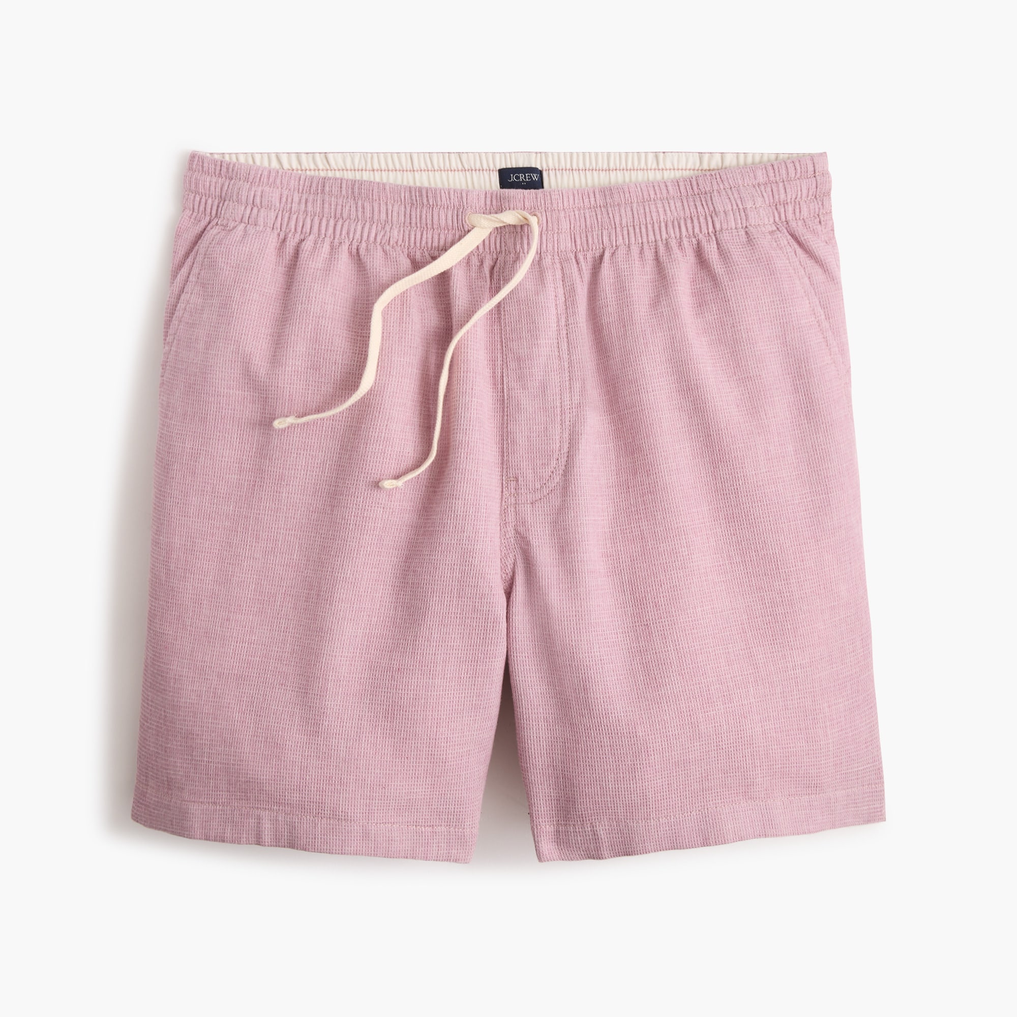 Waffle-knit drawstring dock short