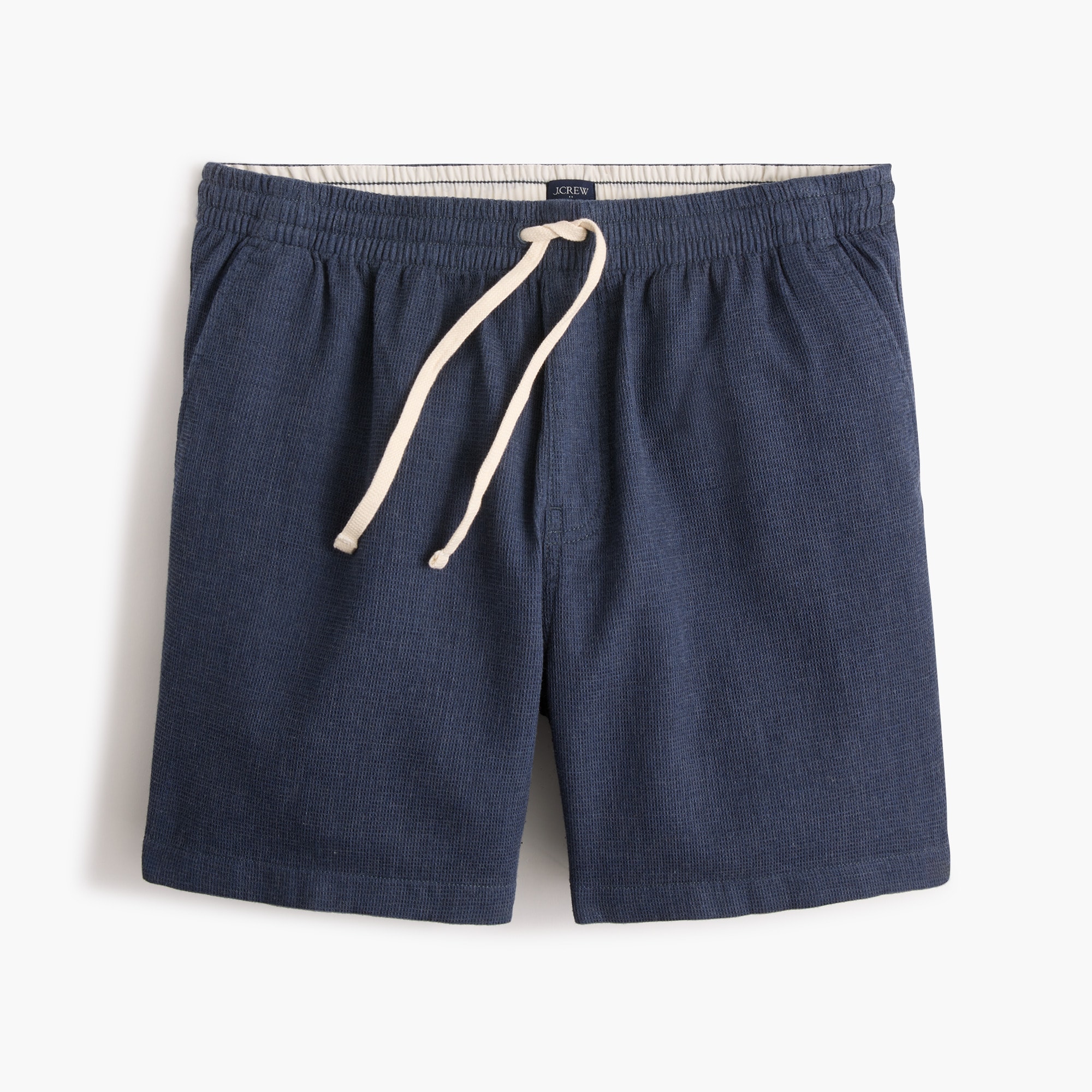 Waffle-knit drawstring dock short