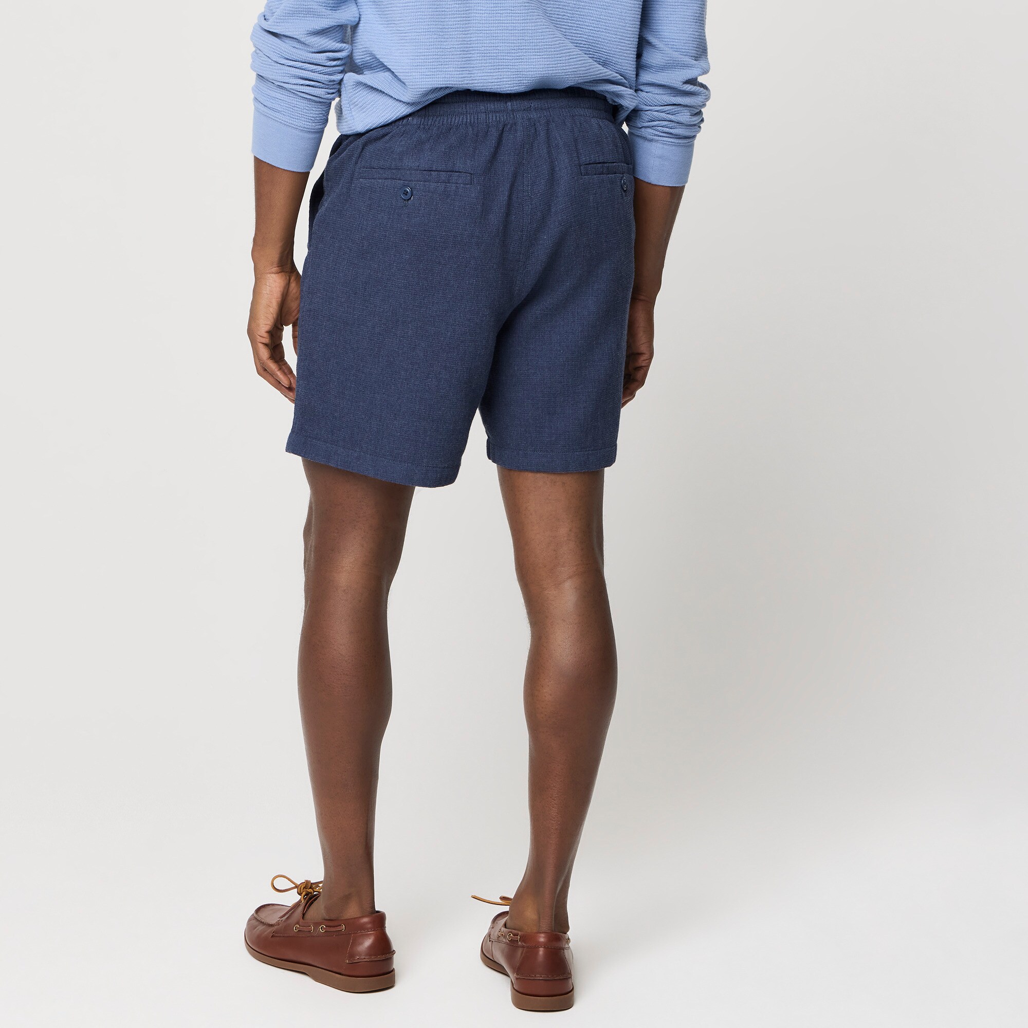 Waffle-knit Drawstring Dock Short For Men | Factory