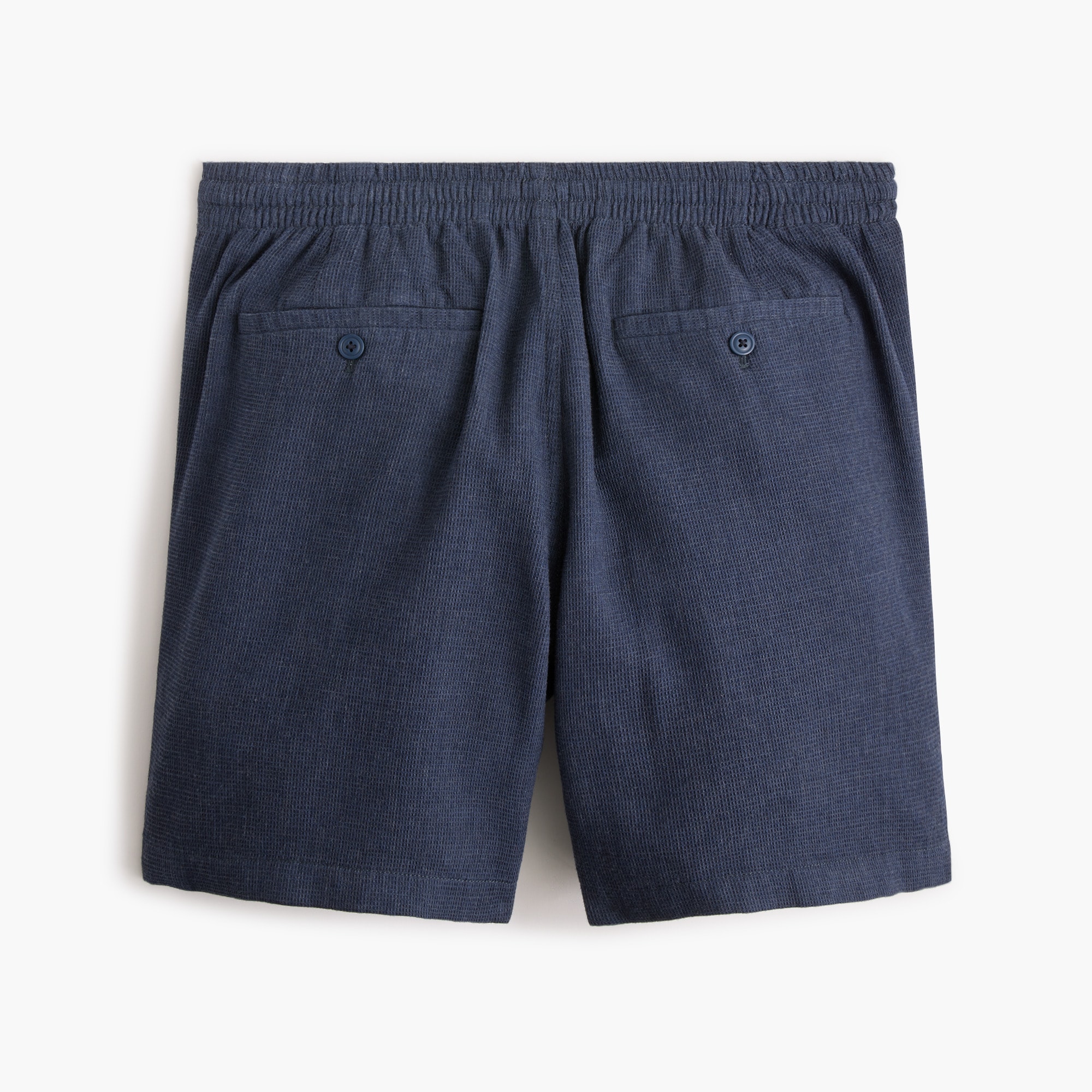 Waffle-knit drawstring dock short