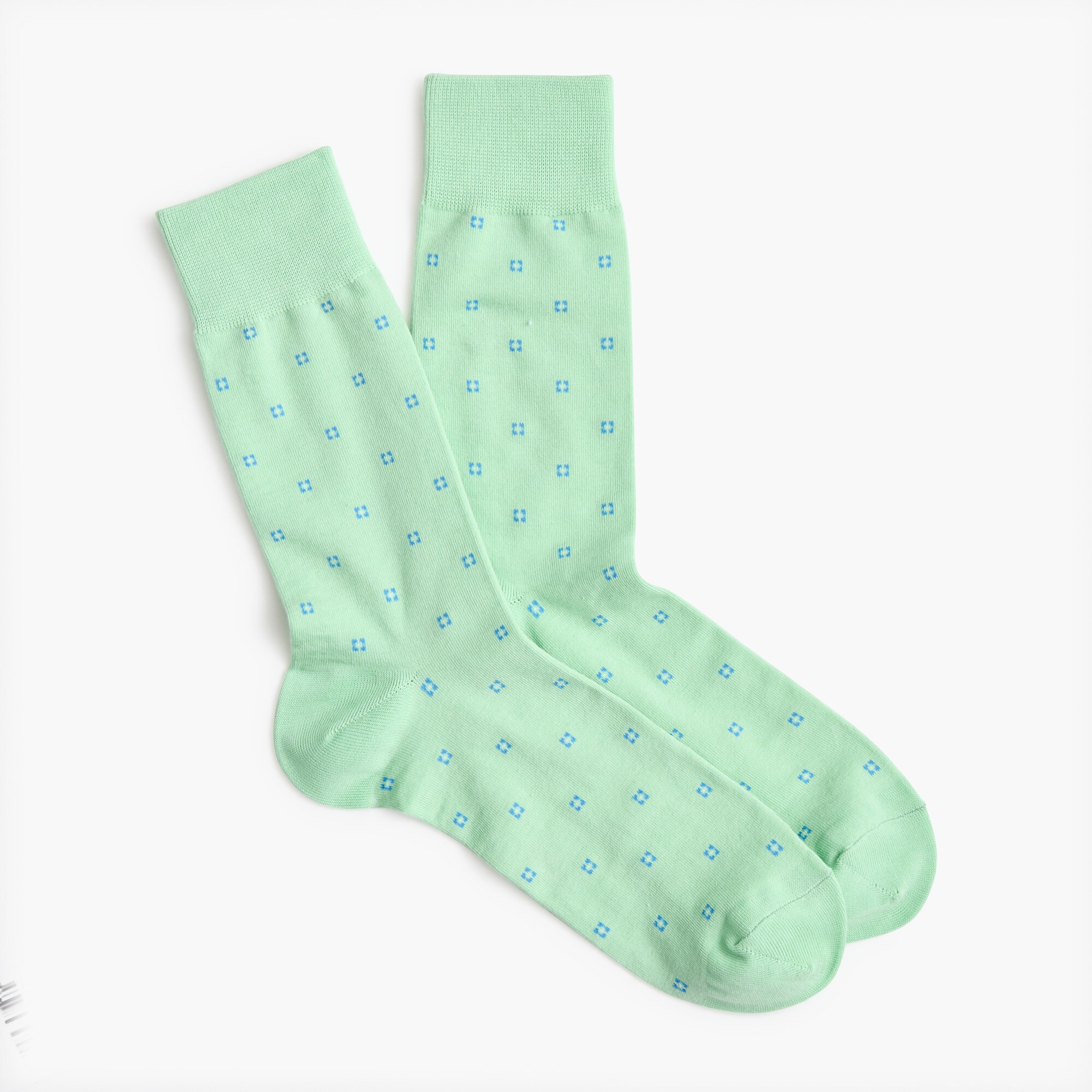square motif socks for men