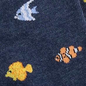 Shark eating pizza socks NAVY BEACH