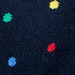 Square motif socks NAVY