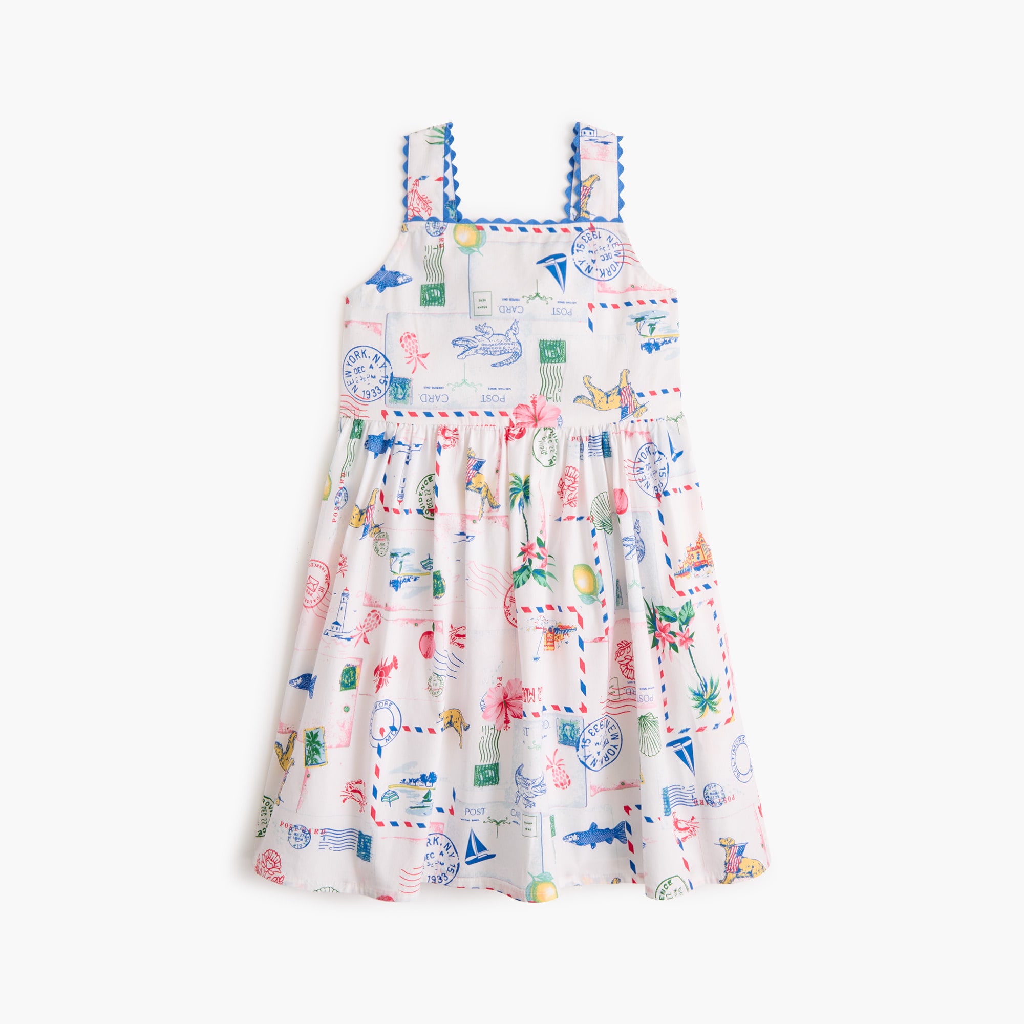 Girls' postcard dress