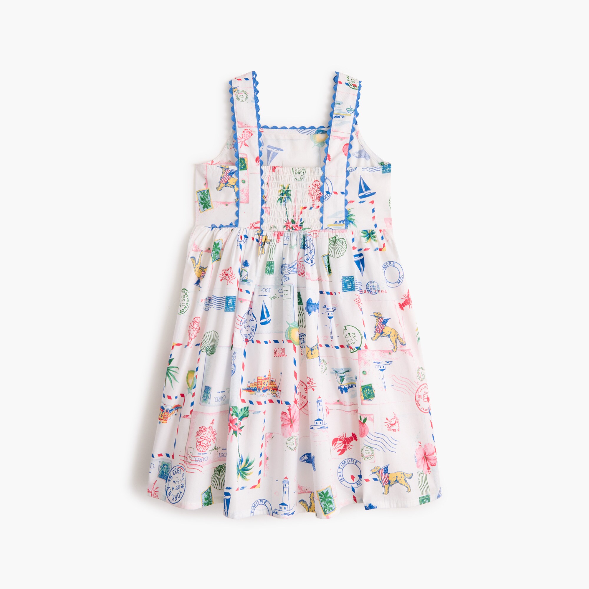 Girls' postcard dress