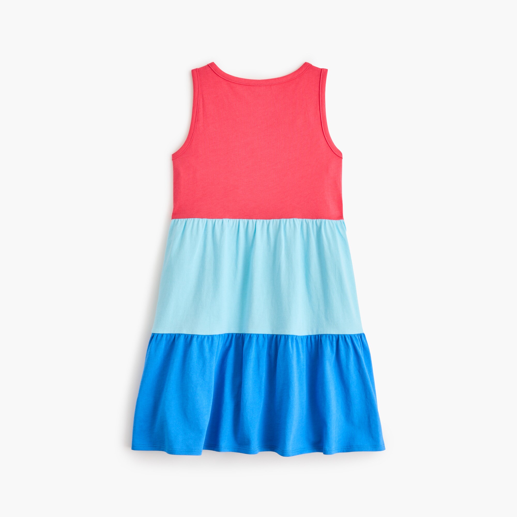 Girls' Colorblock Knit Tank Dress (Americana Colorblock, Size 3) J.Crew Factory
