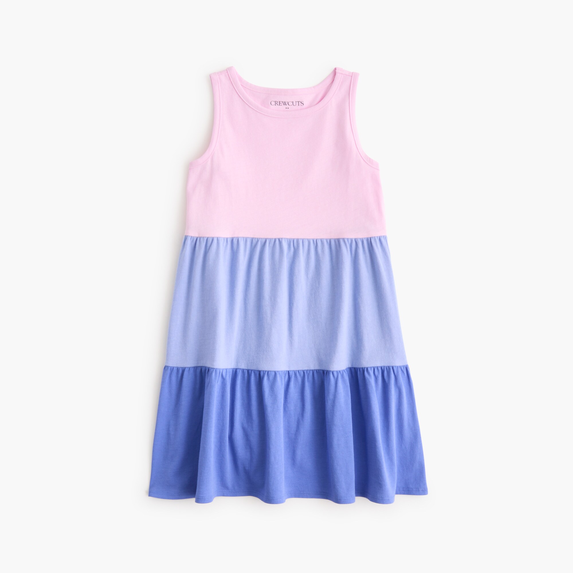 Girls' colorblock knit tank dress