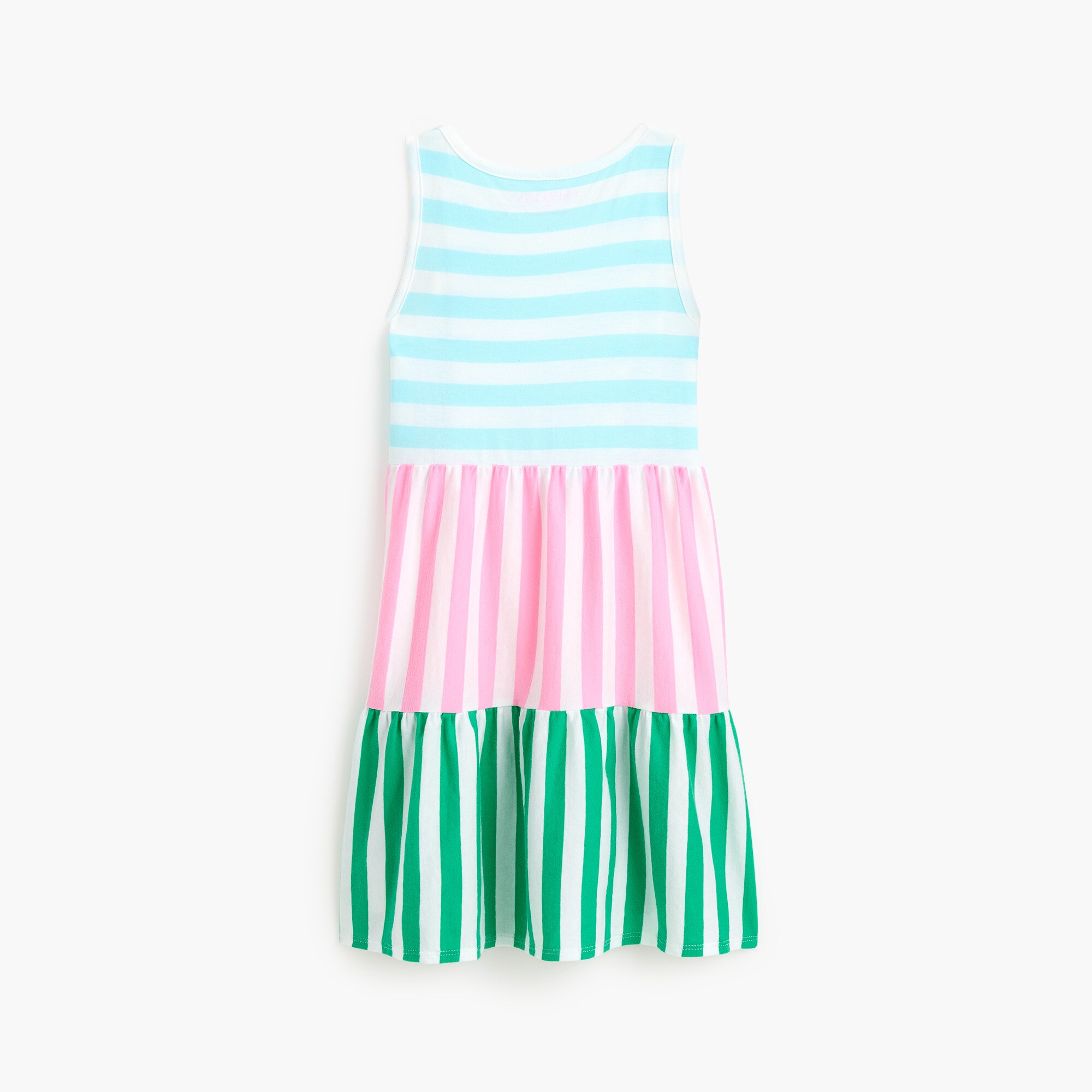 Girls' knit striped tank dress