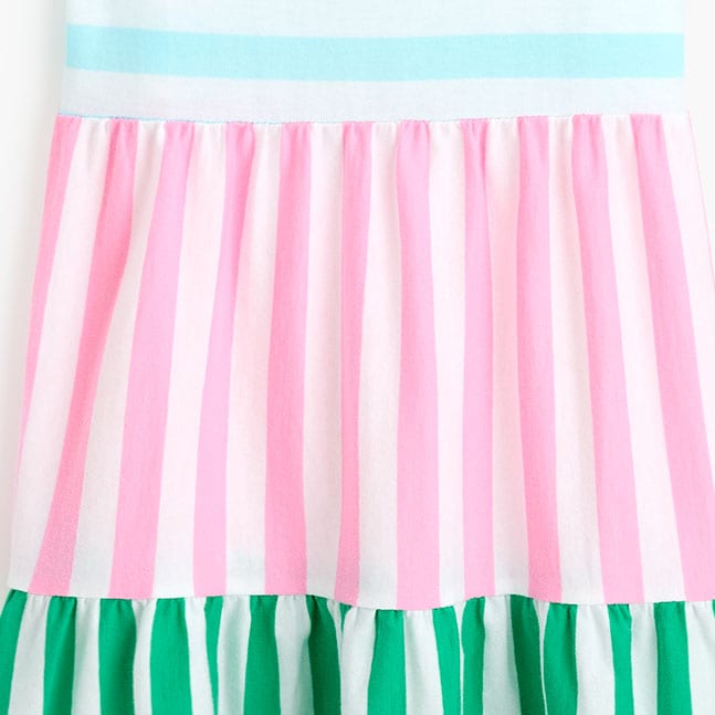 Girls' knit striped tank dress PAXTON STRIPE COLOR BLO