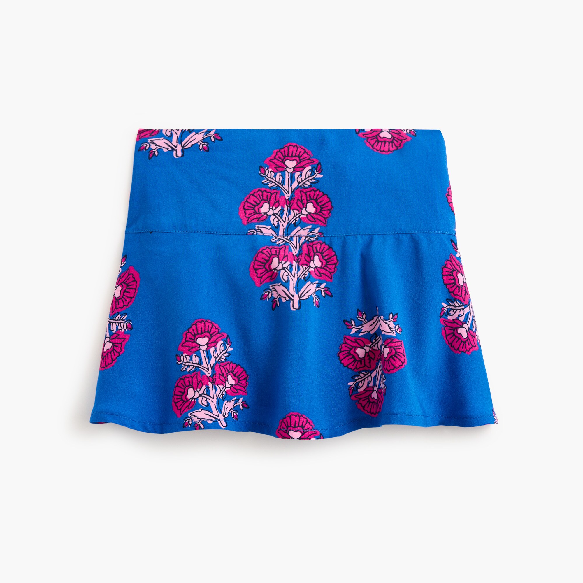 girls' block-print skort for girls
