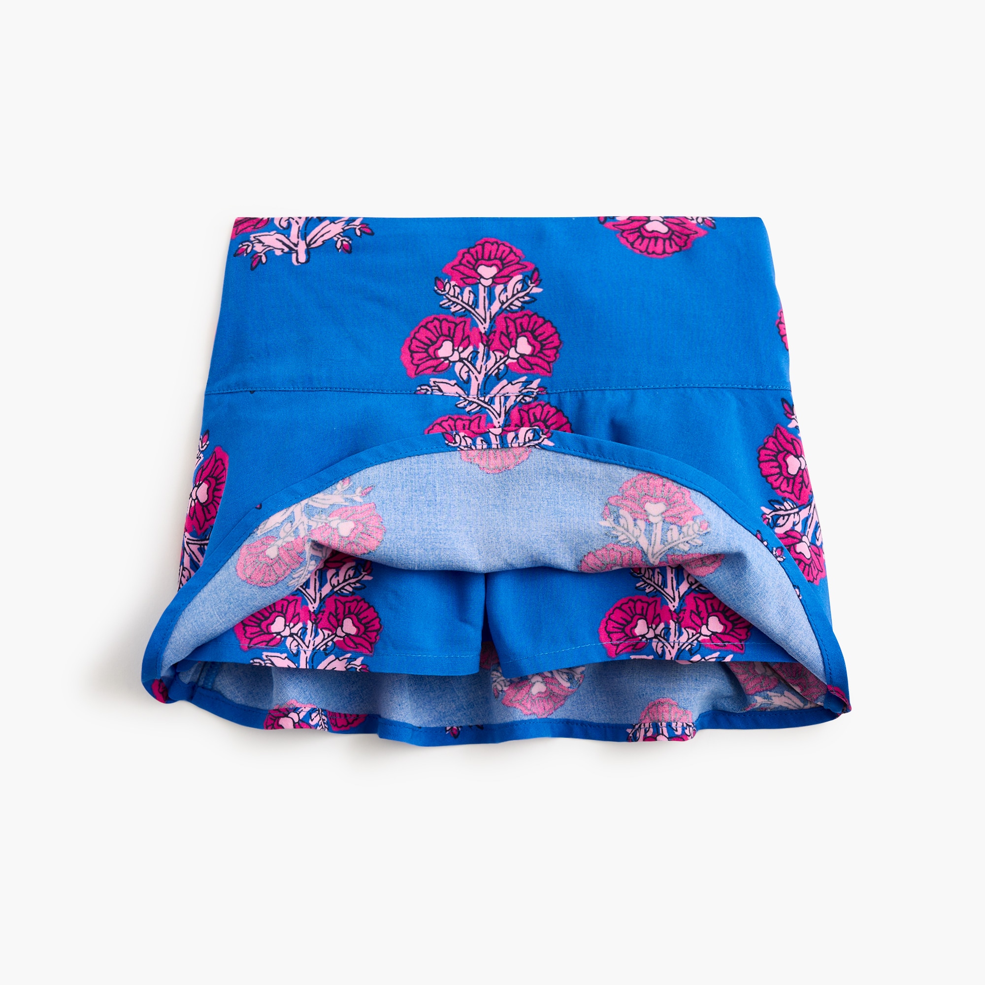 Girls' block-print skort